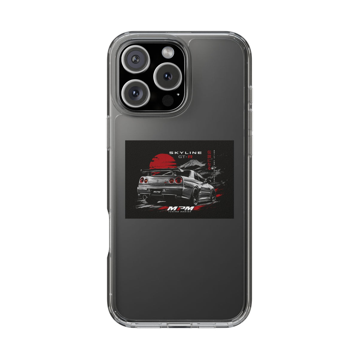 Clear Phone Case — Nissan Skyline GT-R Racing Car Graphic | MPM Tuning Design