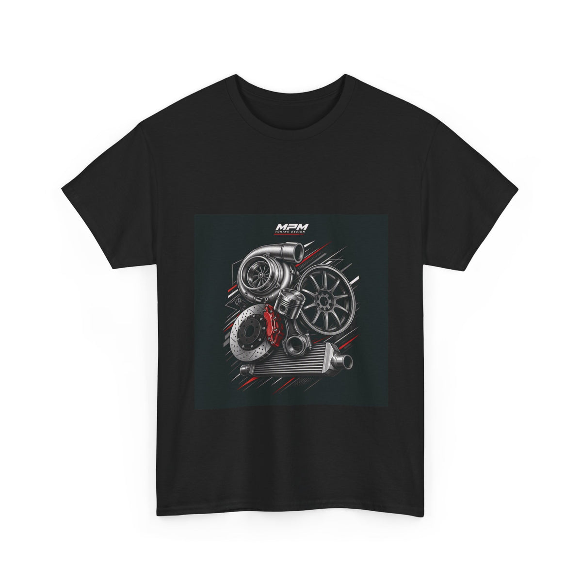 Turbo Engine Parts T-Shirt — Automotive Mechanics Racing Tee | MPM Tuning Design