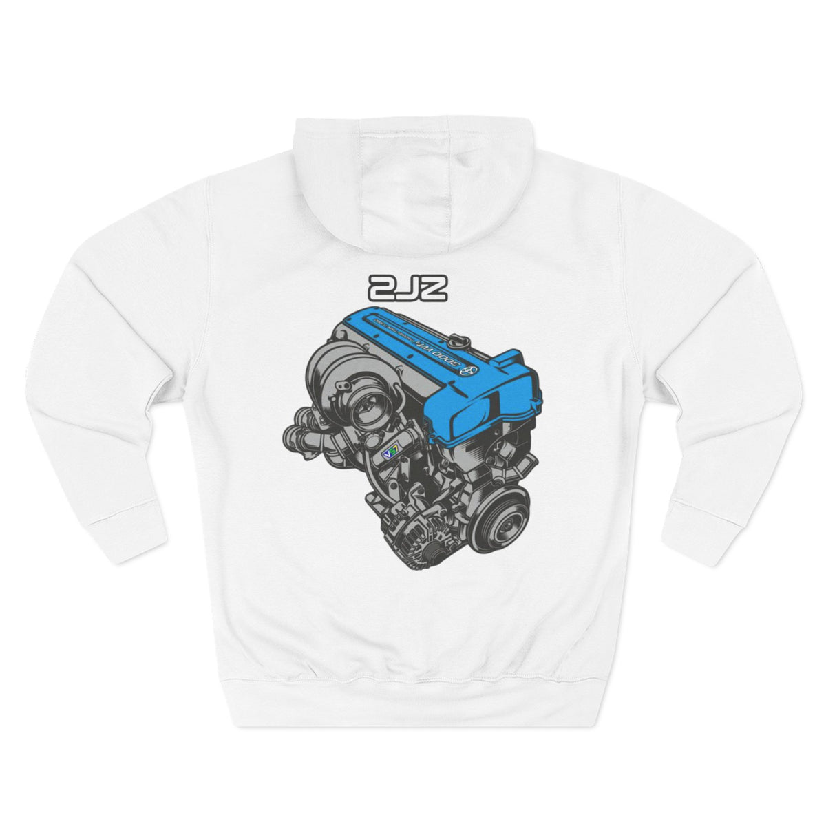 2JZ Engine Diagram Hoodie — JDM Car Enthusiast Fleece | MPM Tuning Design