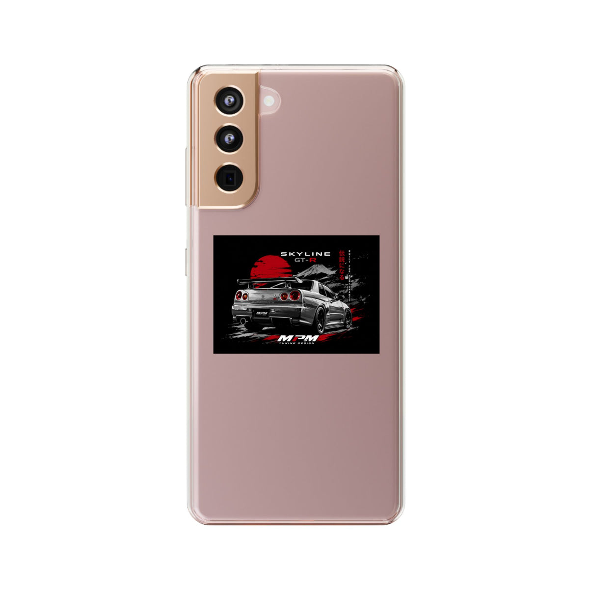 Clear Phone Case — Nissan Skyline GT-R Racing Car Graphic | MPM Tuning Design