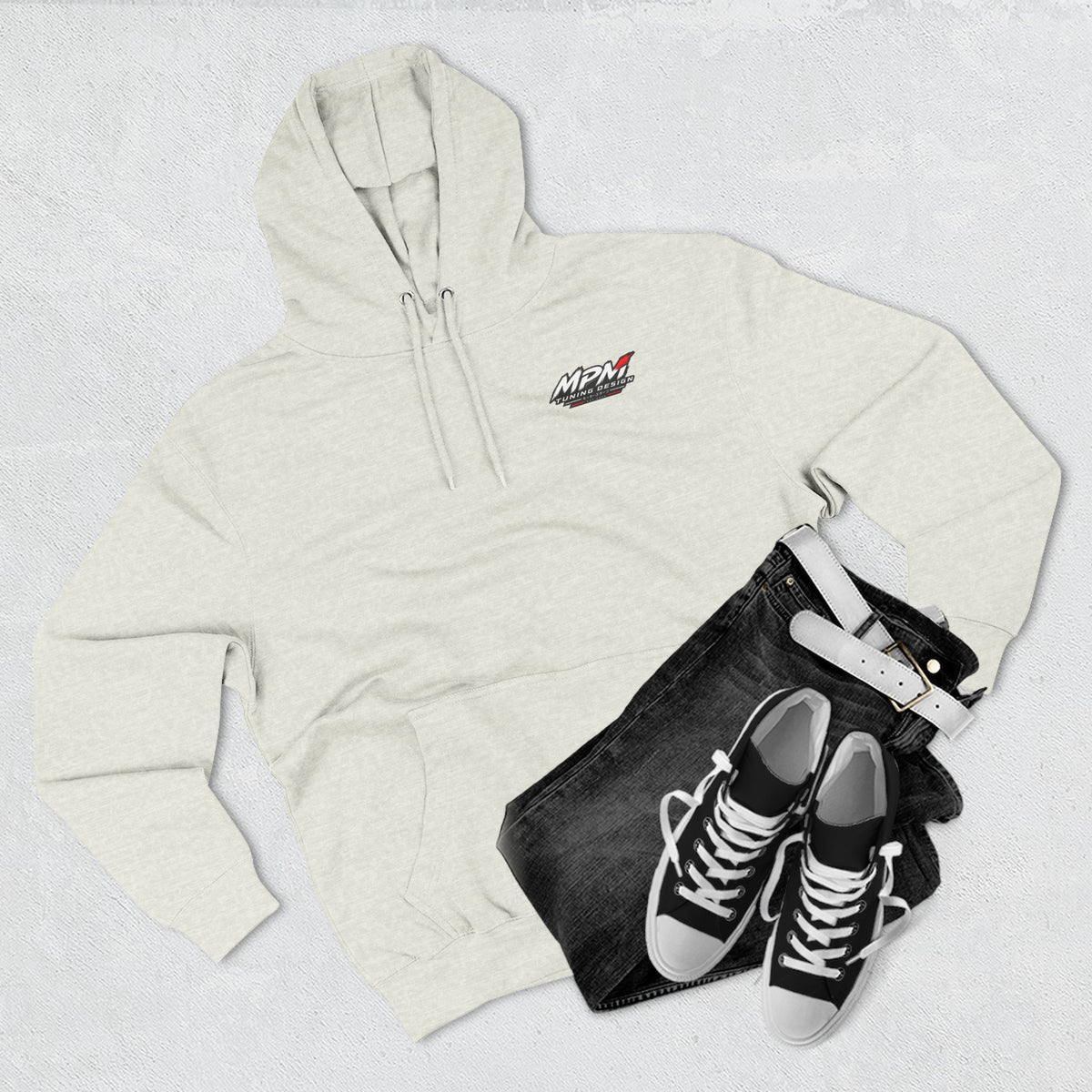Exhaust System Diagram Hoodie — Full Titanium Car Parts Fleece | MPM Tuning Design