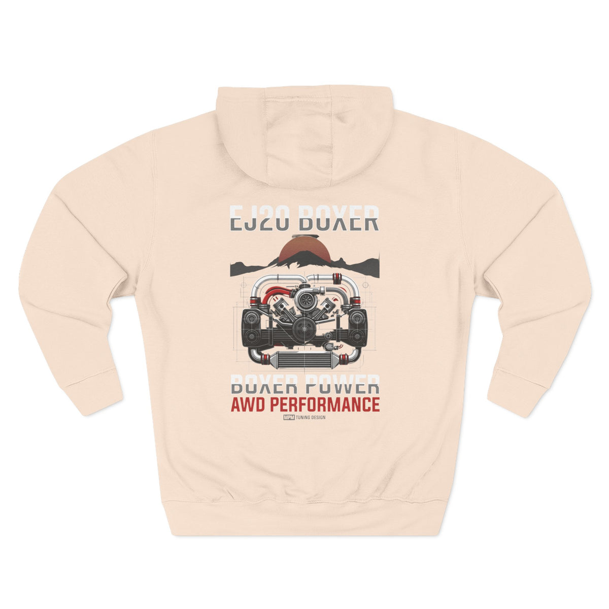 Rugged AWD Performance Hoodie — Off-Road Engine Graphic Fleece | MPM Tuning Design