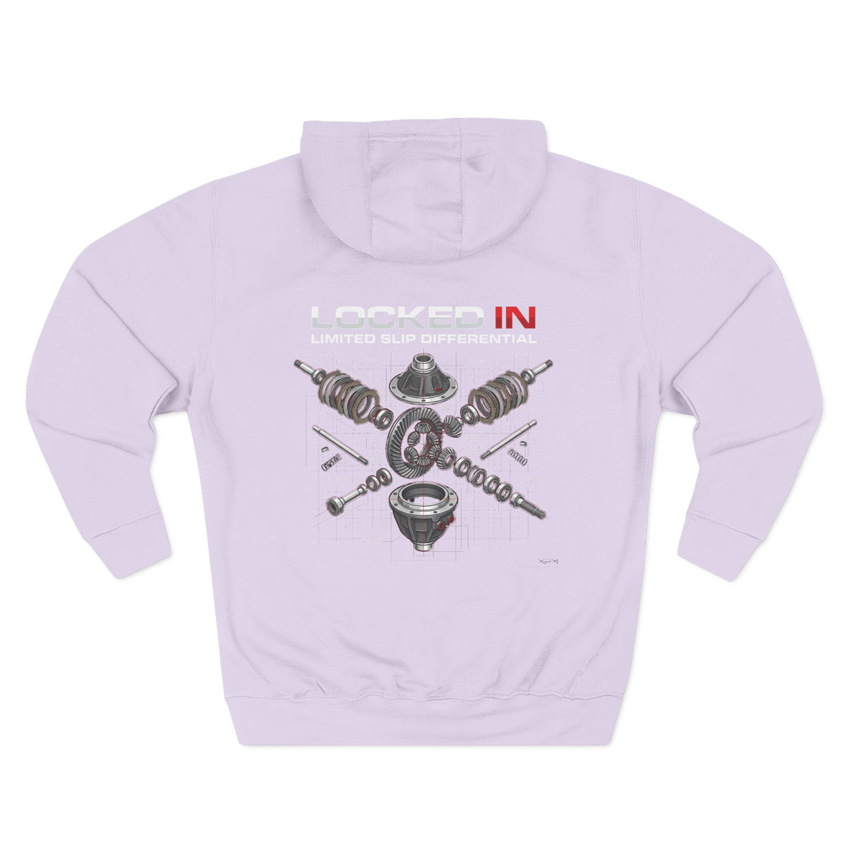 Car Parts Hoodie — Locked In Drivetrain Graphic Fleece | MPM Tuning Design