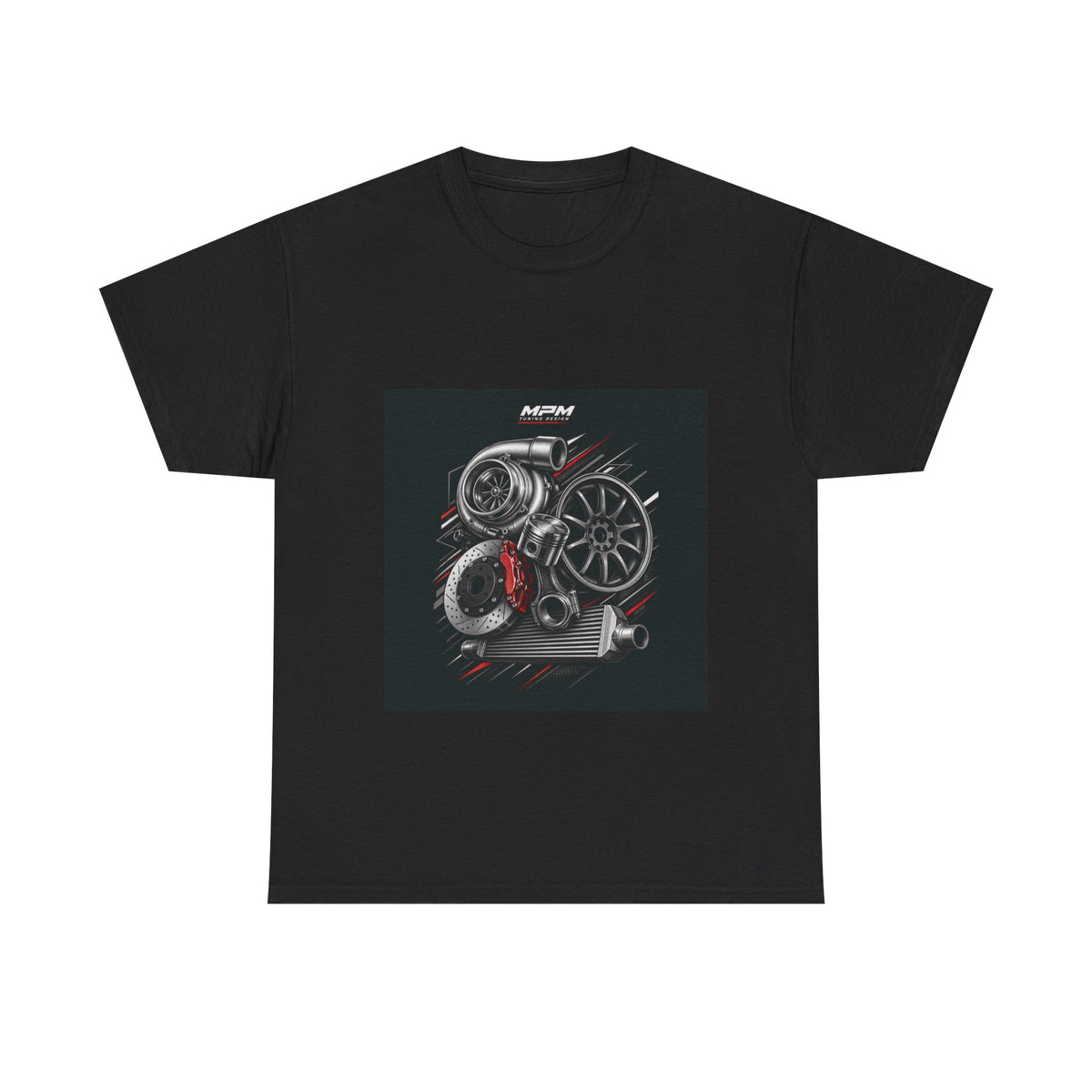 Turbo Engine Parts T-Shirt — Automotive Mechanics Racing Graphic Tee | MPM Tuning Design