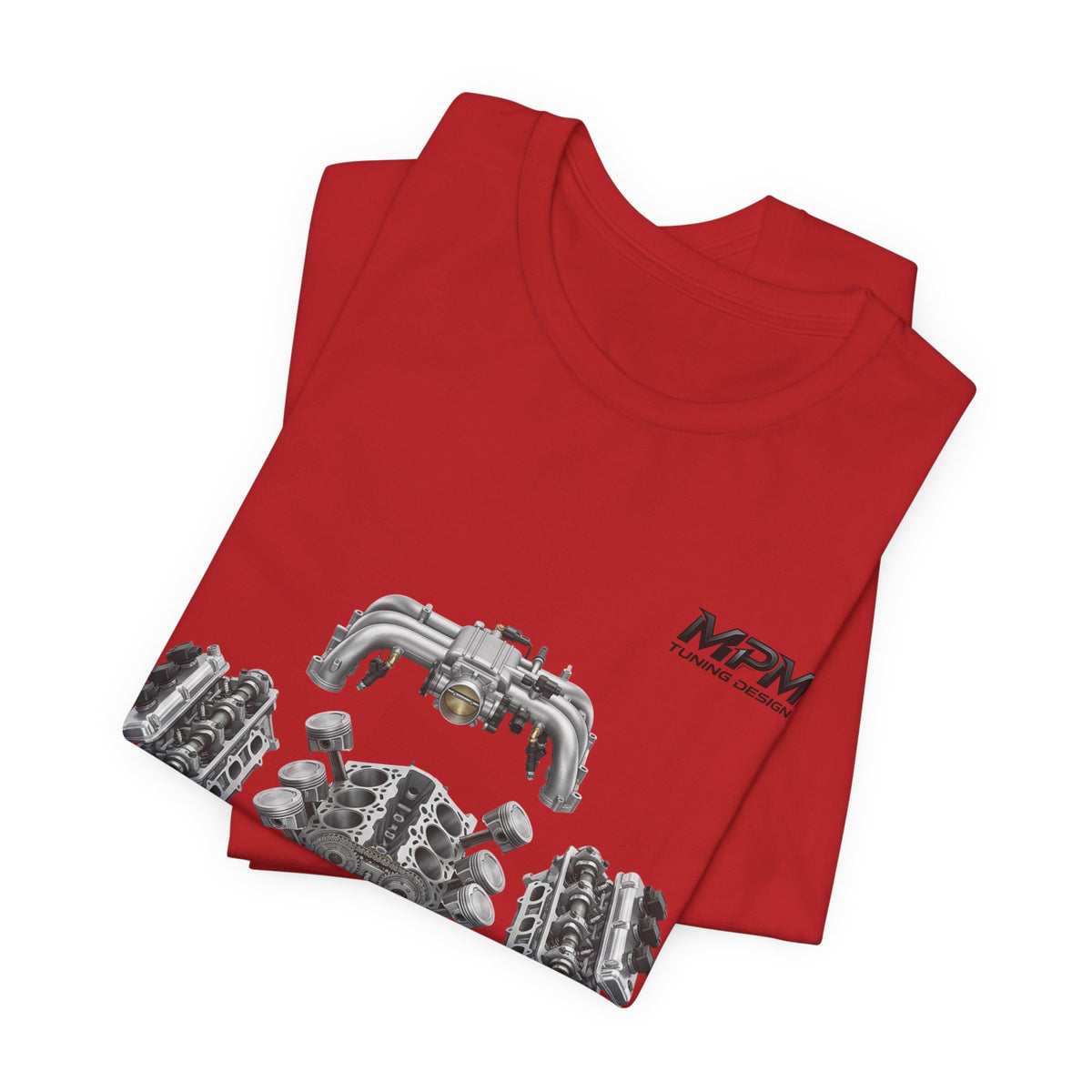 V8 Engine Blueprint Tee — Mechanical Diagram T-Shirt | MPM Tuning Design