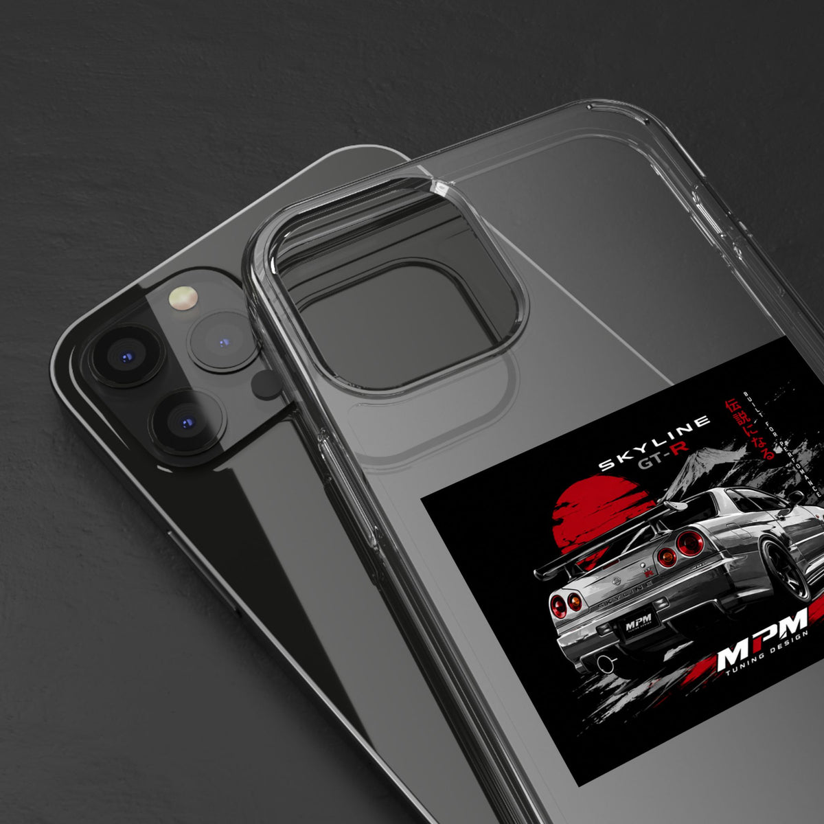 Clear Phone Case — Nissan Skyline GT-R Racing Car Graphic | MPM Tuning Design