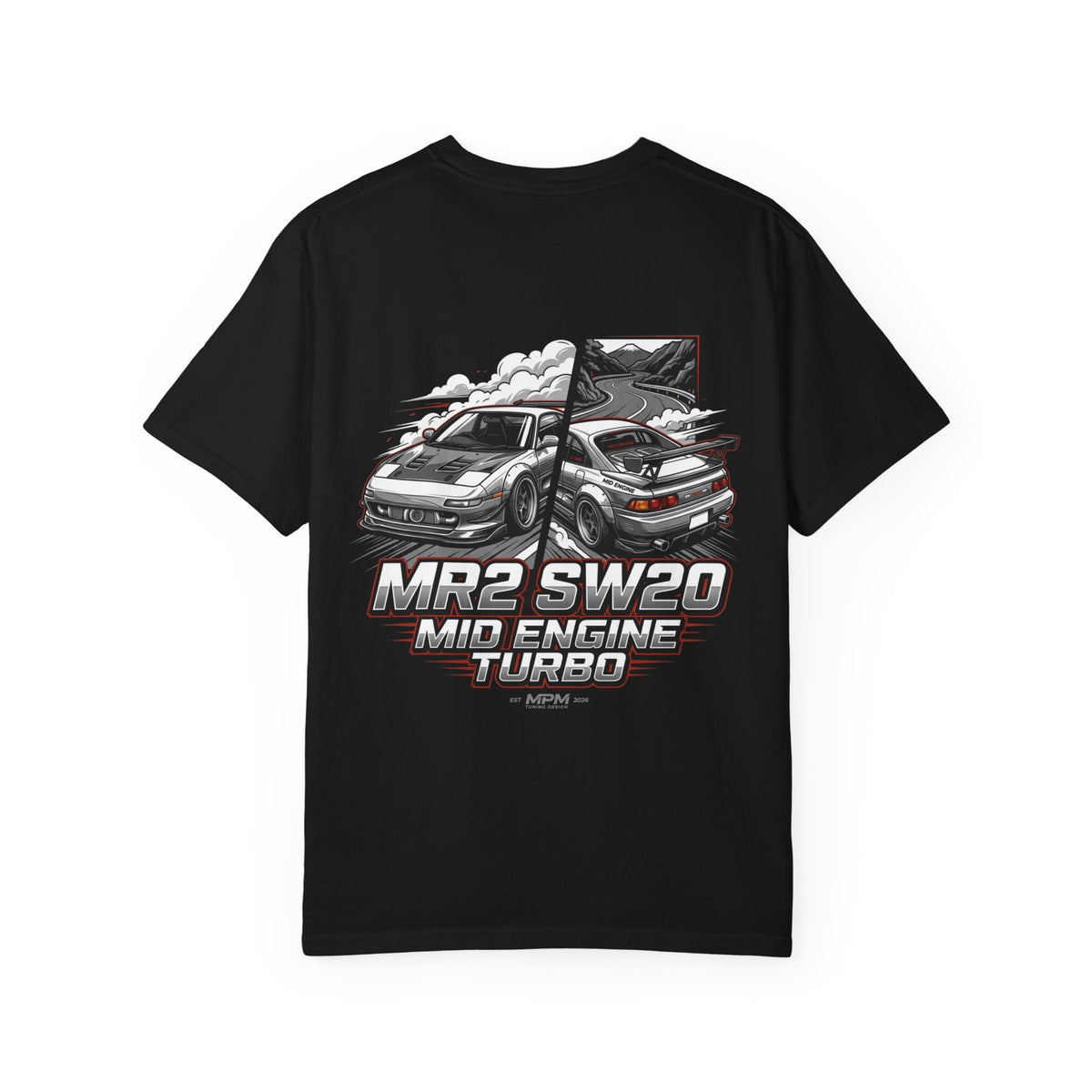 Toyota MR2 SW20 Mid-Engine Turbo T-Shirt — JDM Racing Graphic Tee | MPM Tuning Design