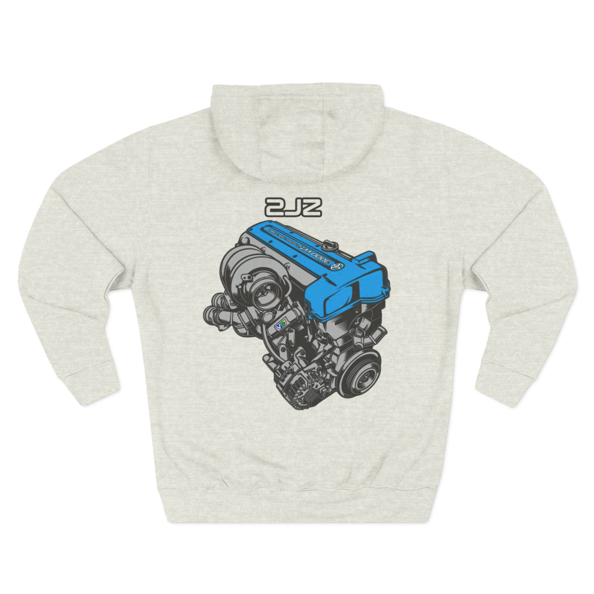 2JZ Engine Diagram Hoodie — JDM Car Enthusiast Fleece | MPM Tuning Design