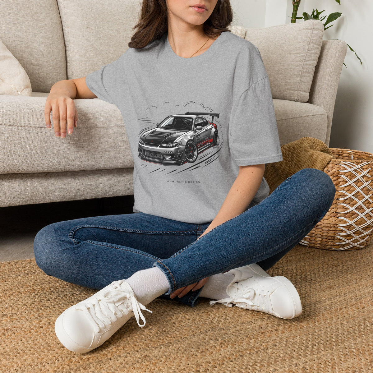 Car Drift T-Shirt — Black Sports Coupe Illustration Tee | MPM Tuning Design