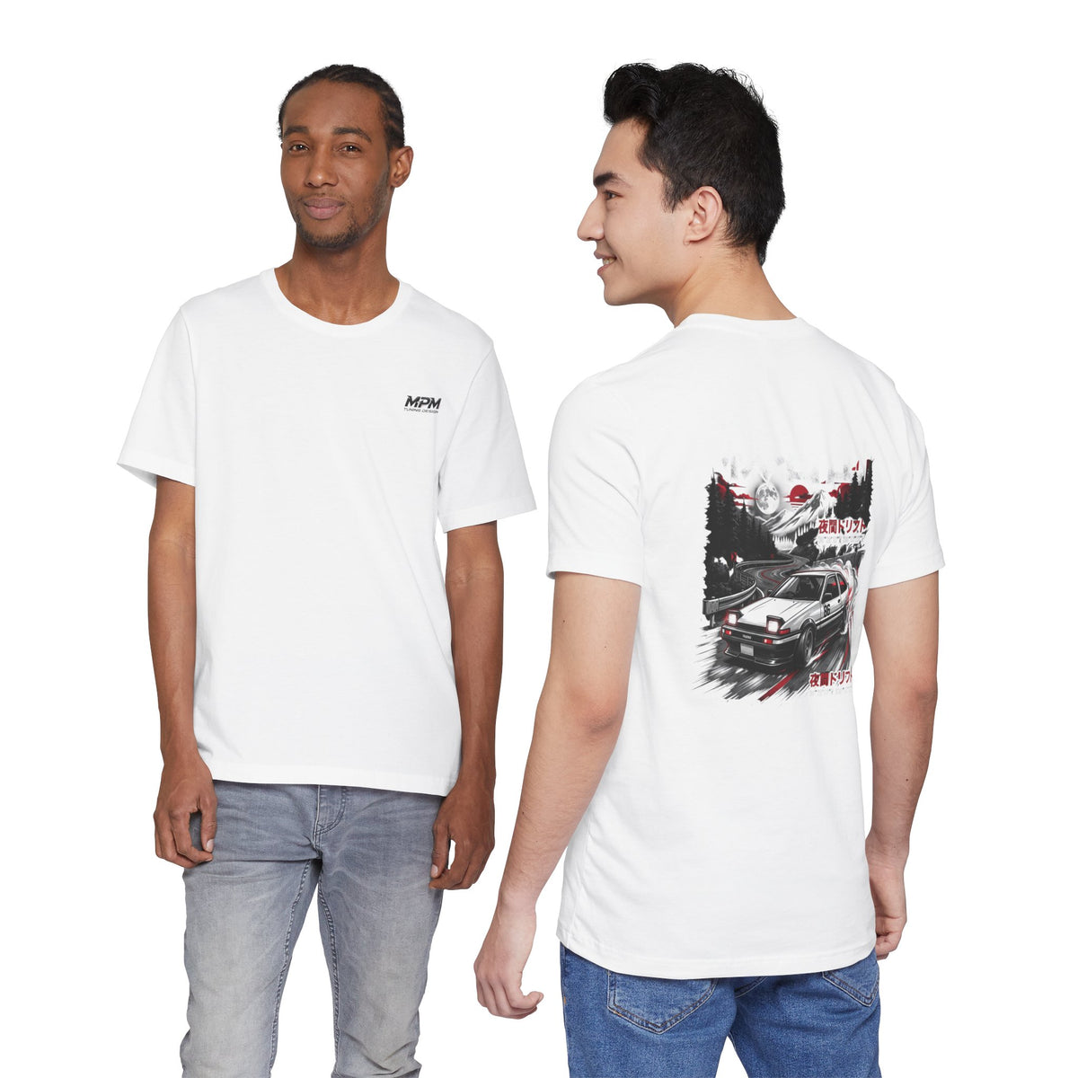 Retro JDM Drift Car Graphic T-Shirt – MPM Tuning Design