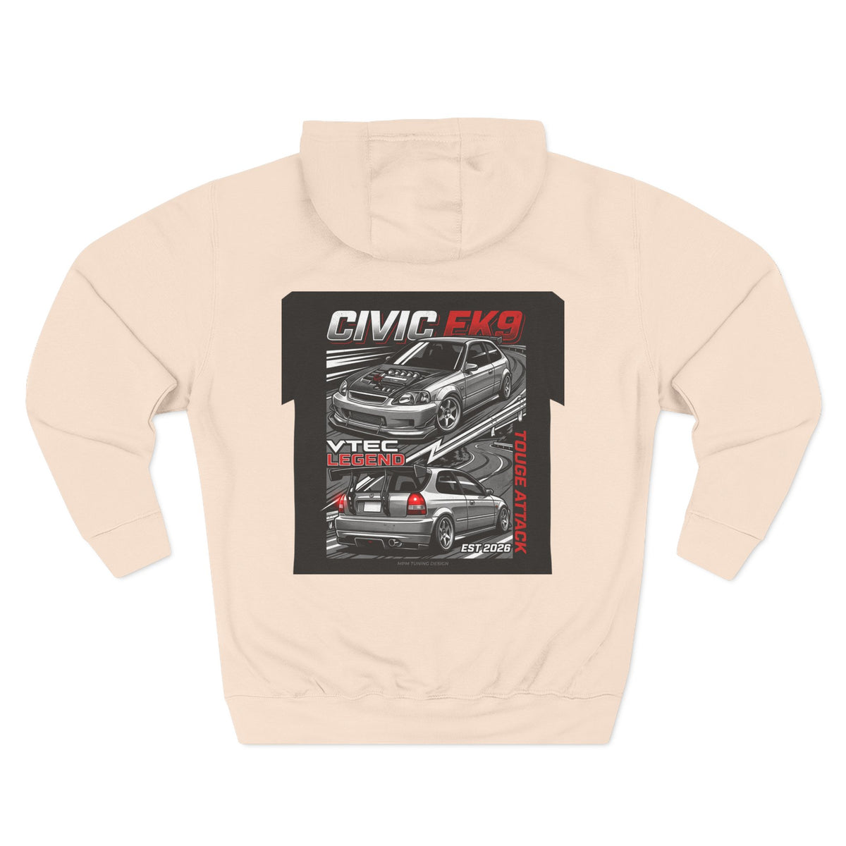 Honda Civic EK9 VTEC Legend Hoodie — JDM Racing Car Graphic Fleece | MPM Tuning Design