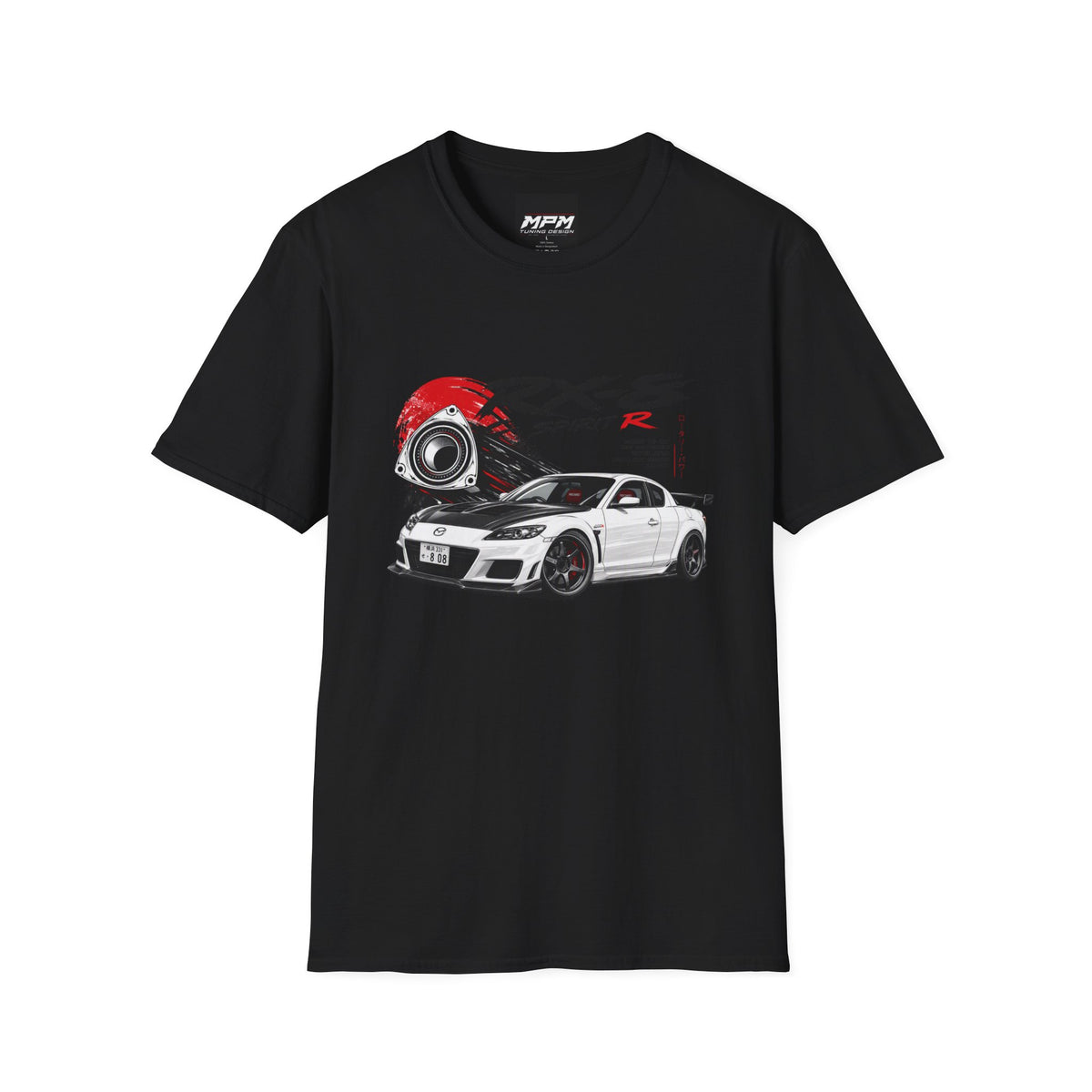 Mazda RX-8 Spirit R T-Shirt — Rotary Sports Car Graphic Tee | MPM Tuning Design
