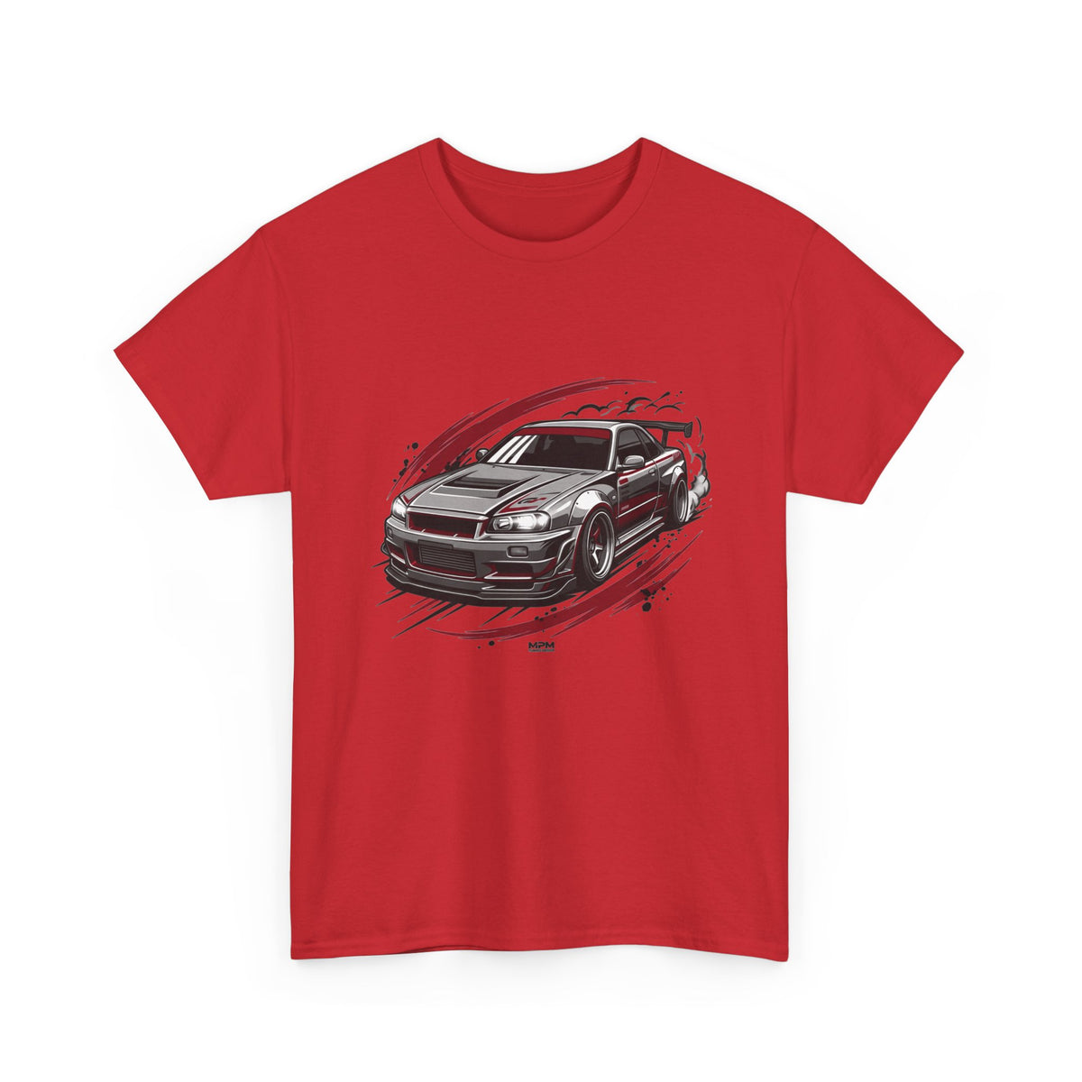 Car Graphic T-Shirt — Sporty Muscle Car JDM Illustration Heavy Cotton Tee | MPM Tuning Design