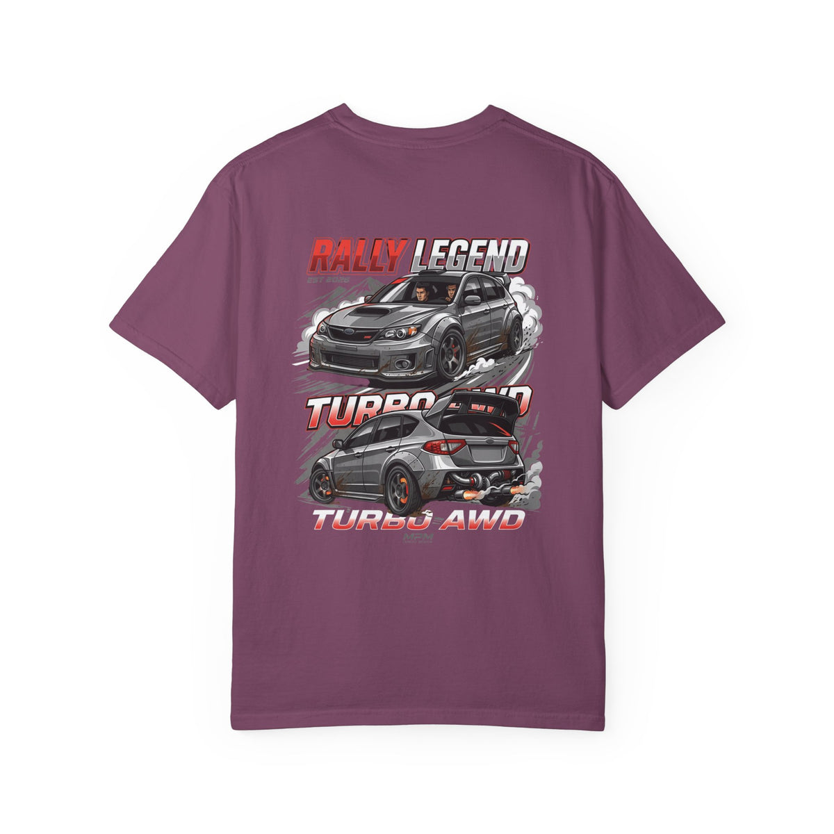 Rally Legend Turbo T-Shirt — Sporty AWD Car Graphic Tee | MPM Tuning Design