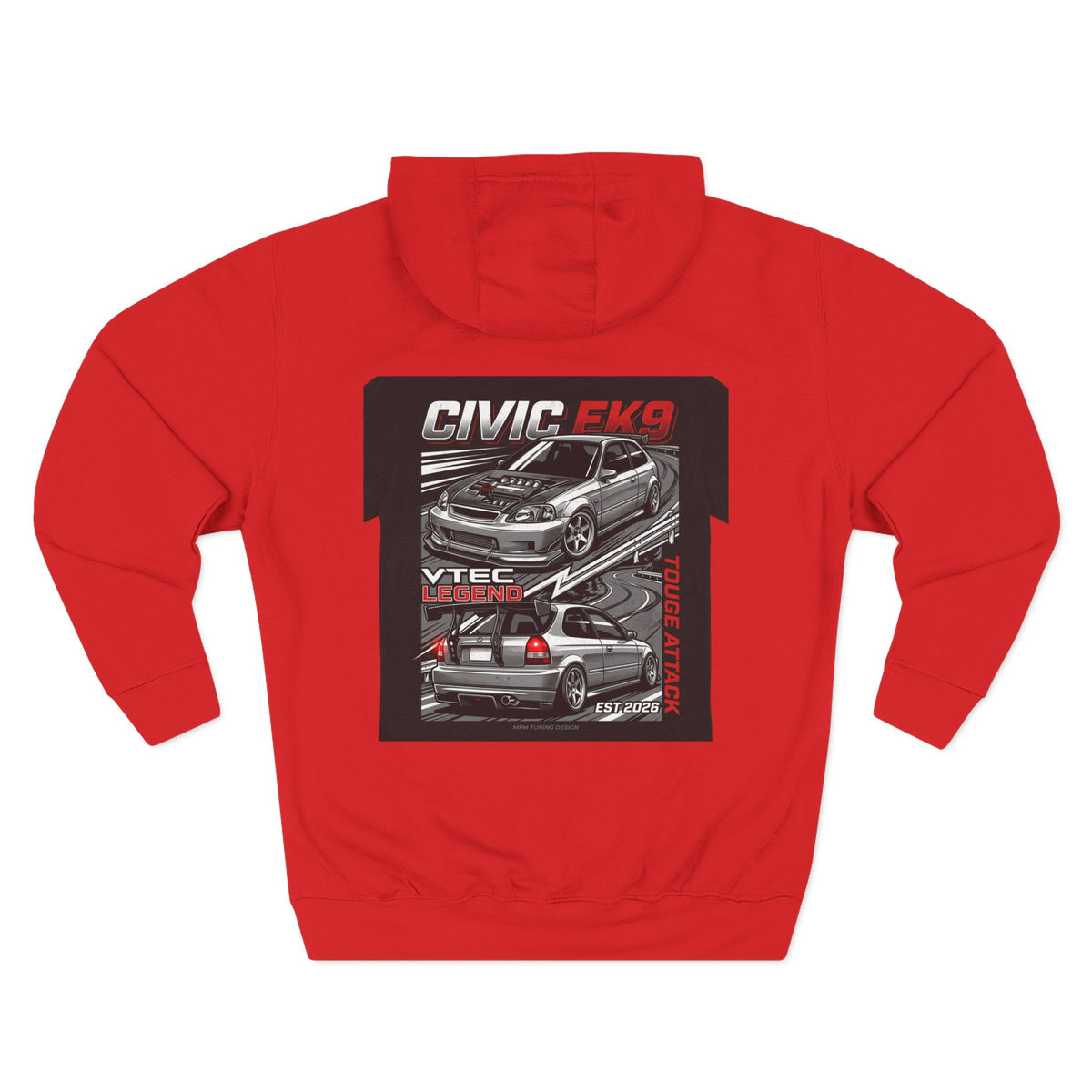 Honda Civic EK9 VTEC Legend Hoodie — JDM Racing Car Graphic Fleece | MPM Tuning Design
