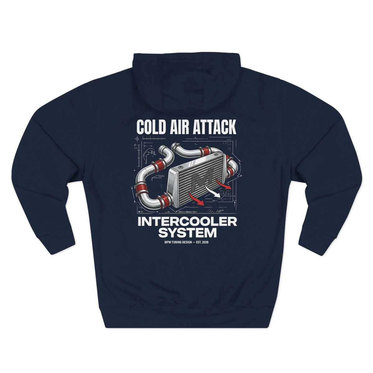 Cold Air Attack Hoodie — Intercooler Graphic JDM Fleece | MPM Tuning Design