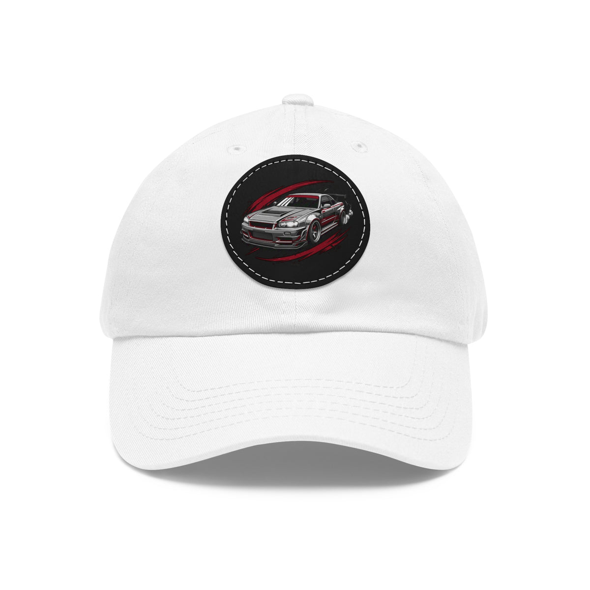 Racing Car Leather Patch Dad Hat — Vintage Sport Sedan Cap | MPM Tuning Design