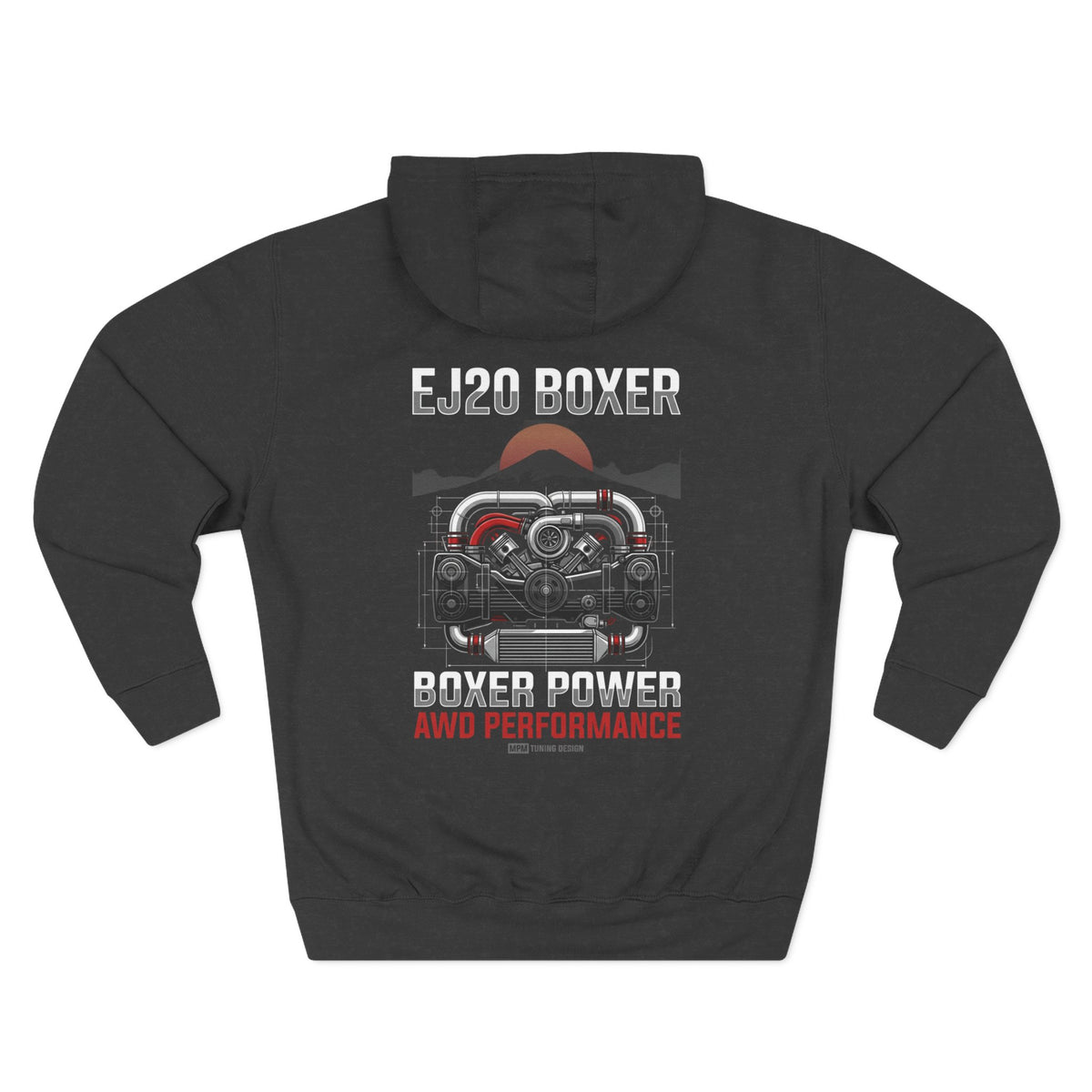 Rugged AWD Performance Hoodie — Off-Road Engine Graphic Fleece | MPM Tuning Design