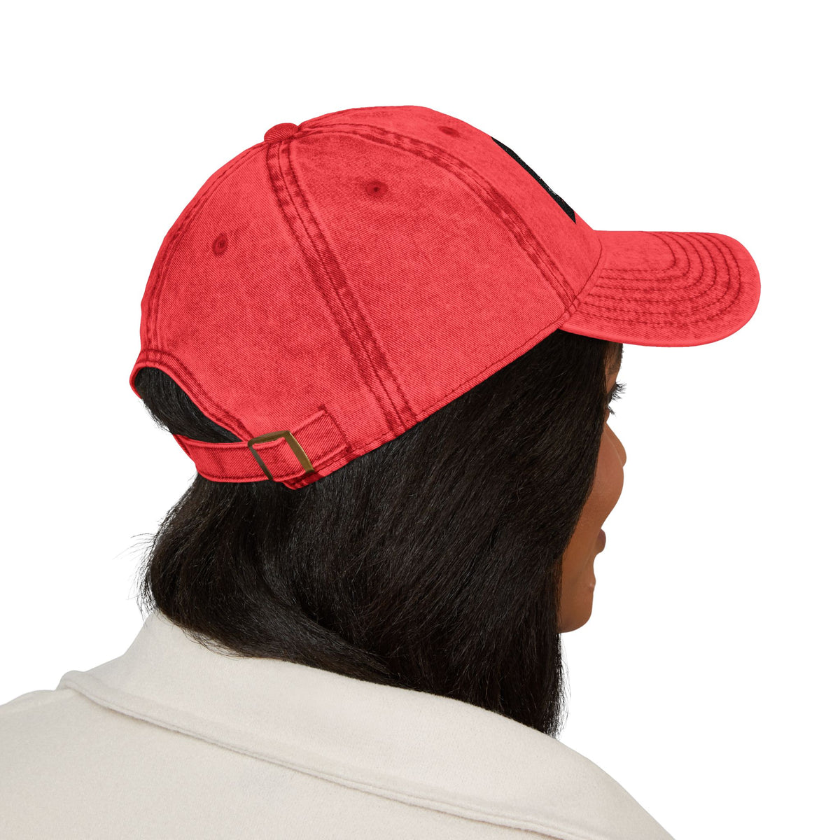Vintage Embroidered Cap — Distressed Red Dad Hat with MPM Logo | MPM Tuning Design