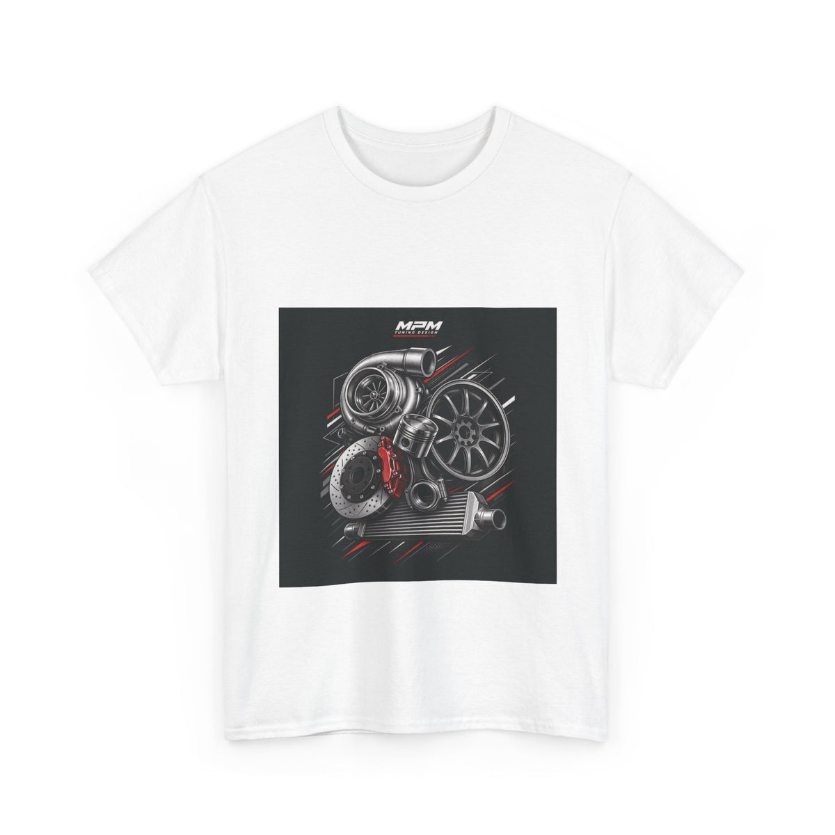 Turbo Engine Parts T-Shirt — Automotive Mechanics Racing Tee | MPM Tuning Design