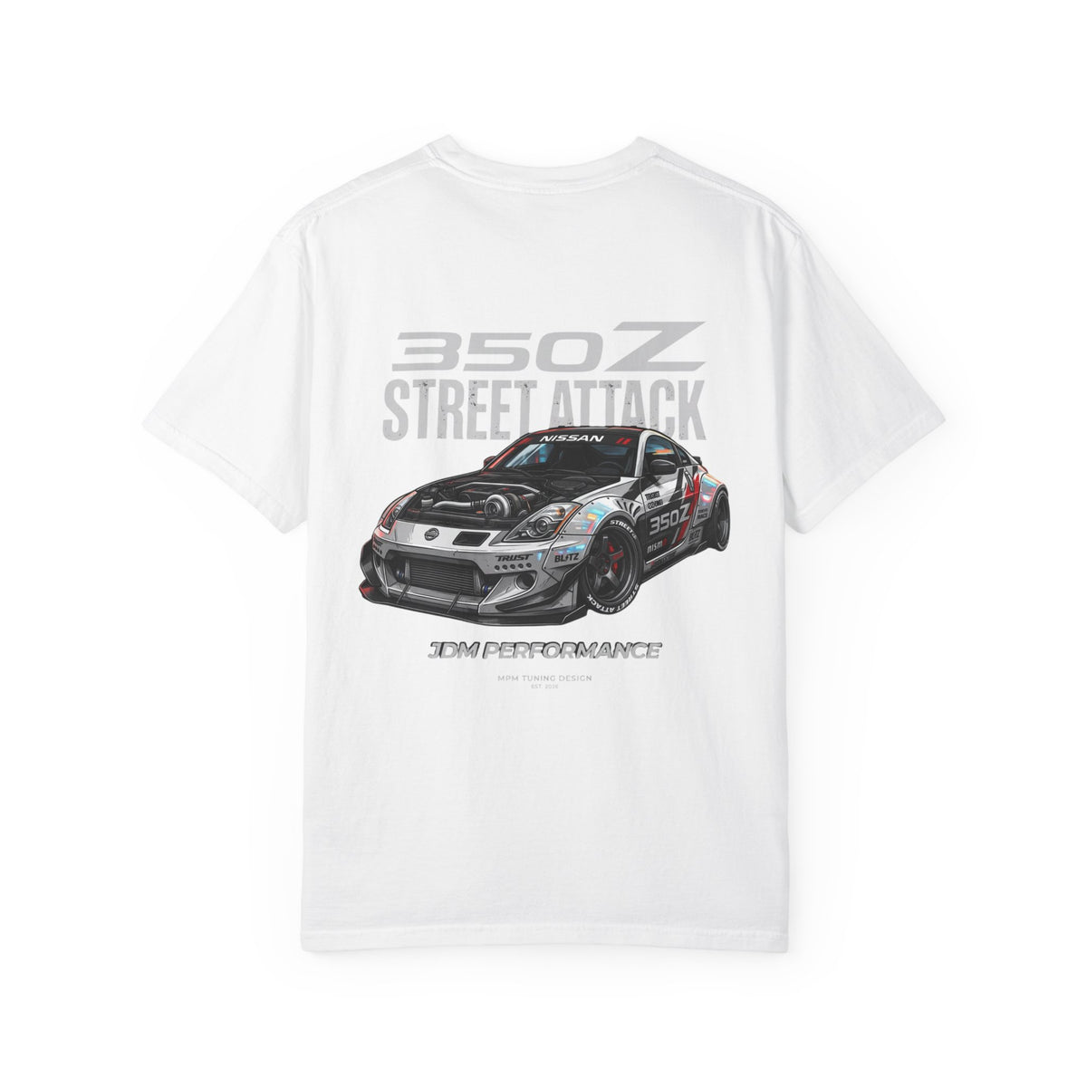 Nissan 350Z Street Attack T-Shirt — JDM Racing Car Graphic Tee | MPM Tuning Design
