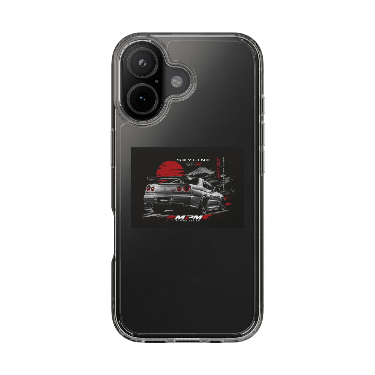 Clear Phone Case — Nissan Skyline GT-R Racing Car Graphic | MPM Tuning Design
