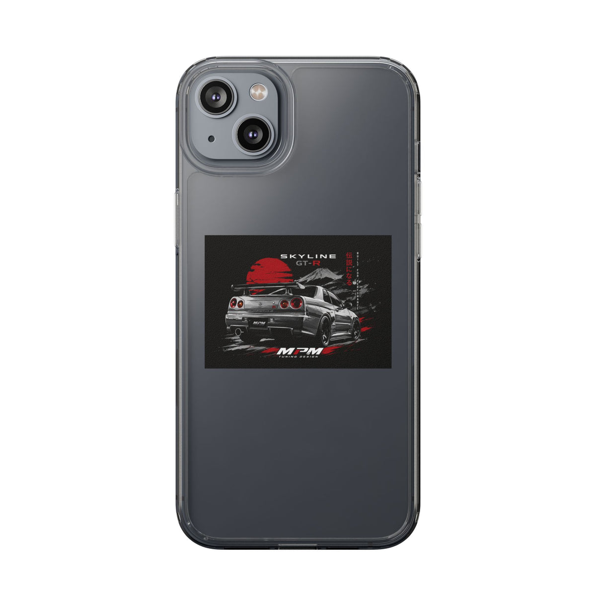Clear Phone Case — Nissan Skyline GT-R Racing Car Graphic | MPM Tuning Design