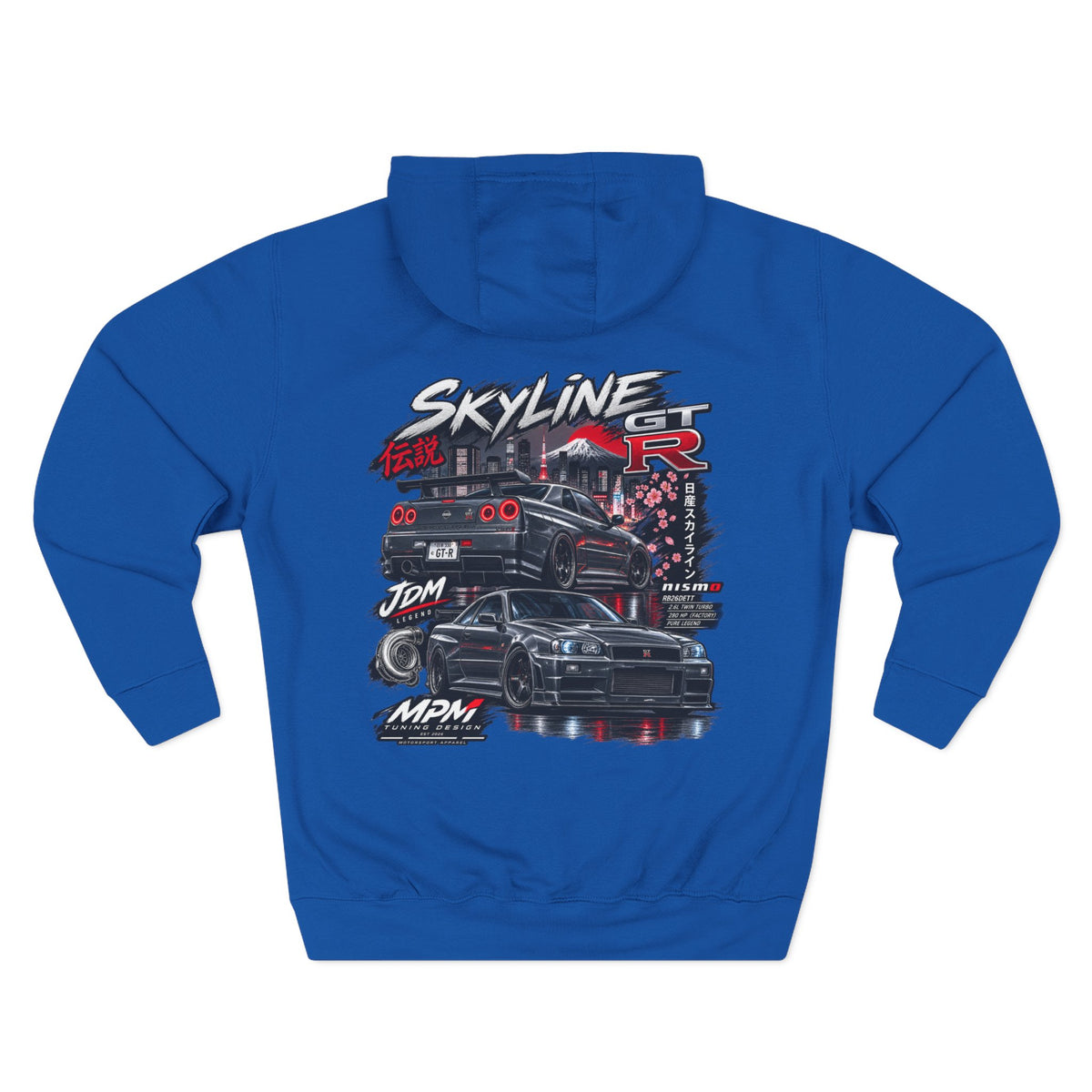 Nissan Skyline GT-R Racing Hoodie — JDM Tribute Fleece Pullover | MPM Tuning Design