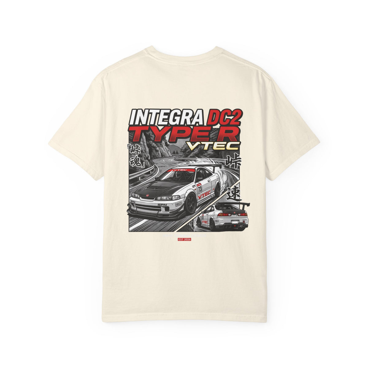 Honda Integra DC2 Type R VTEC Racing T-Shirt — JDM Car Graphic Tee | MPM Tuning Design