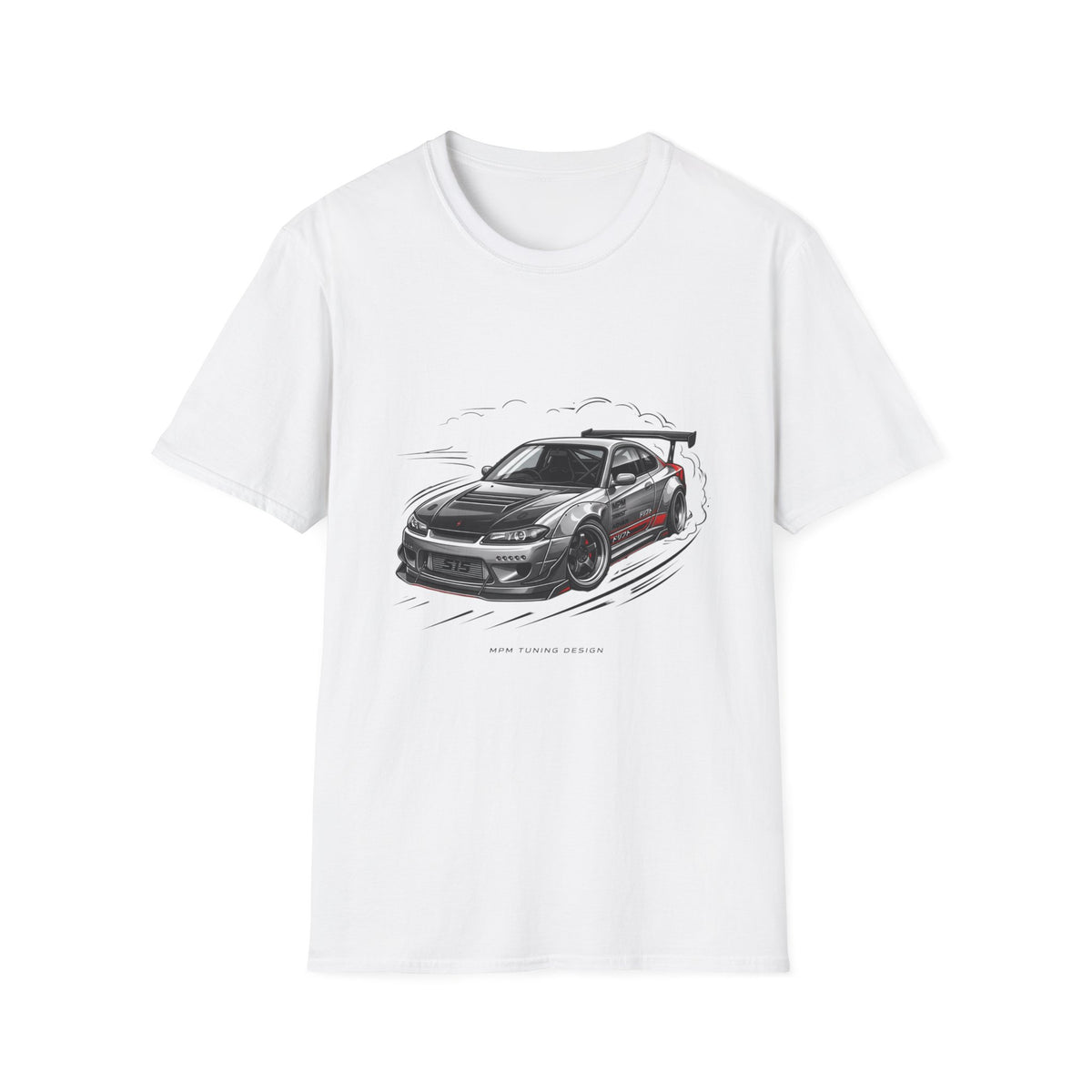 Car Drift T-Shirt — Black Sports Coupe Illustration Tee | MPM Tuning Design