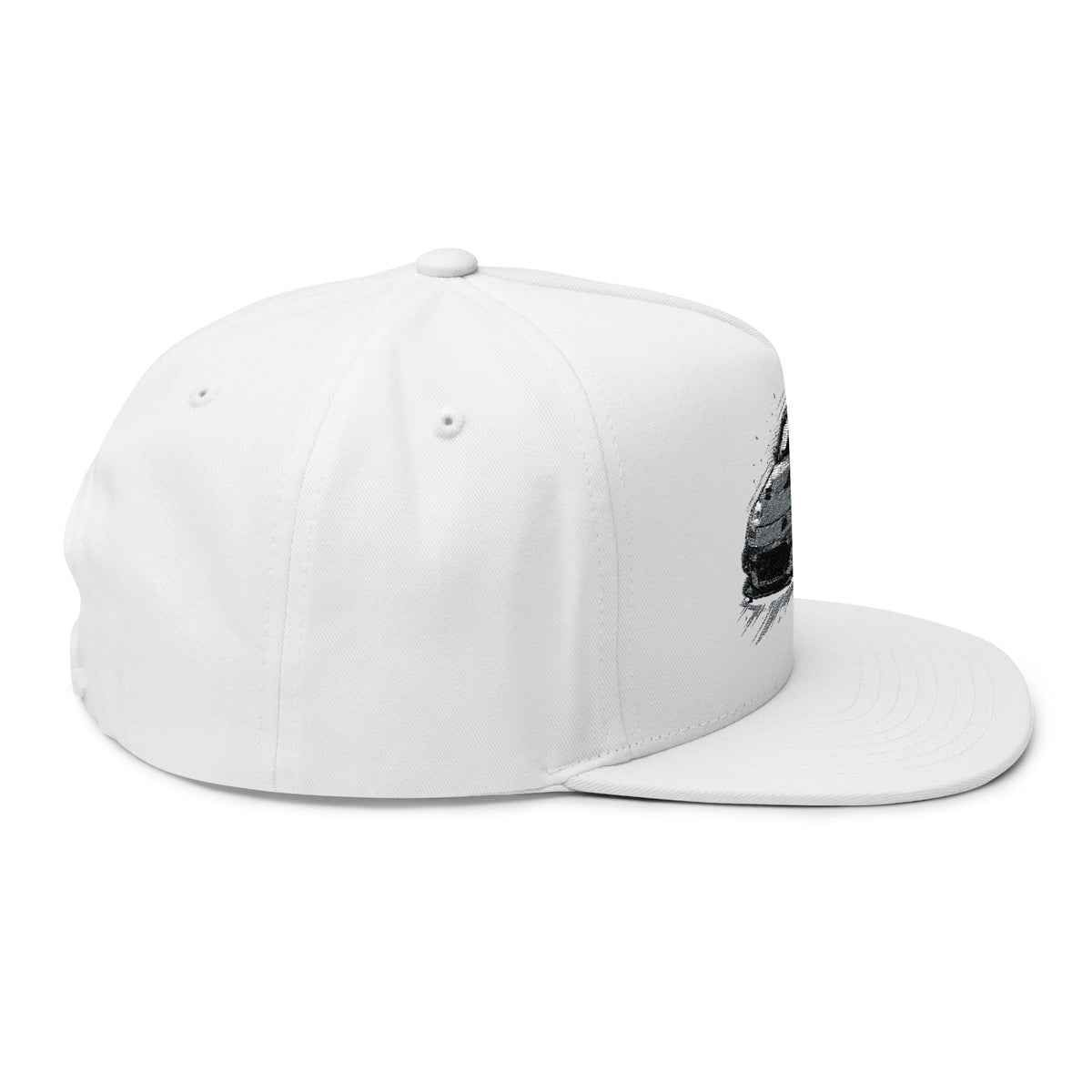 Racing Car Embroidered Flat Bill Cap — JDM Drift Snapback | MPM Tuning Design