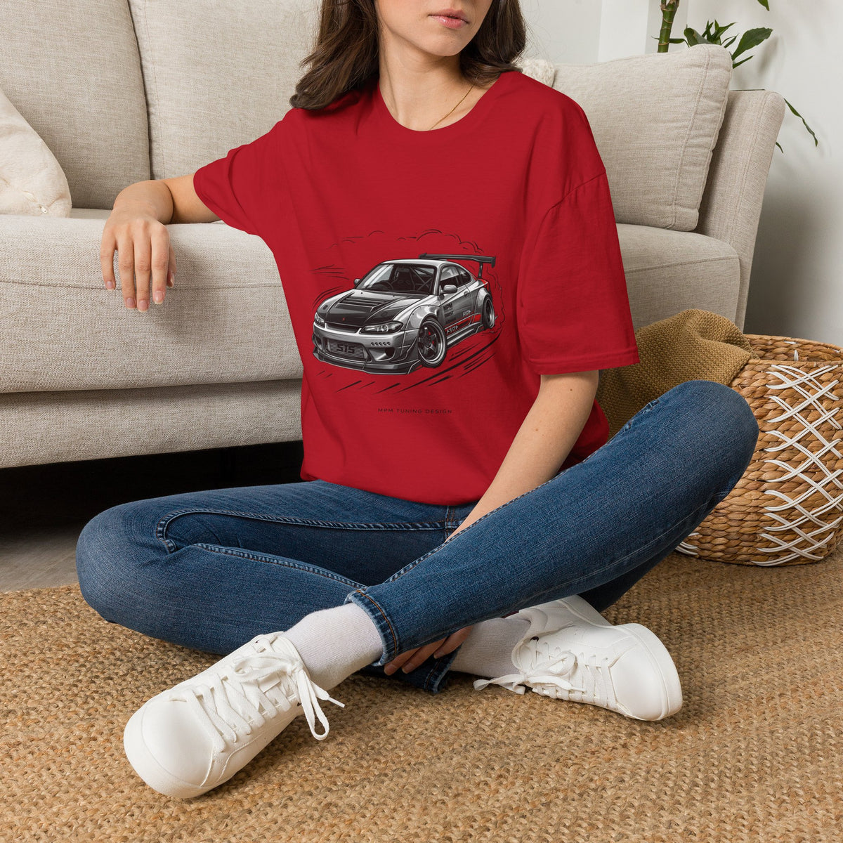 Car Drift T-Shirt — Black Sports Coupe Illustration Tee | MPM Tuning Design