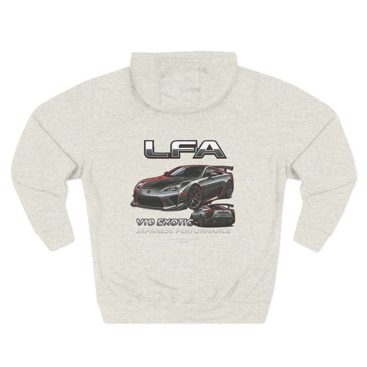 Lexus LFA V10 Exotic Performance Hoodie — Car Graphic Fleece | MPM Tuning Design