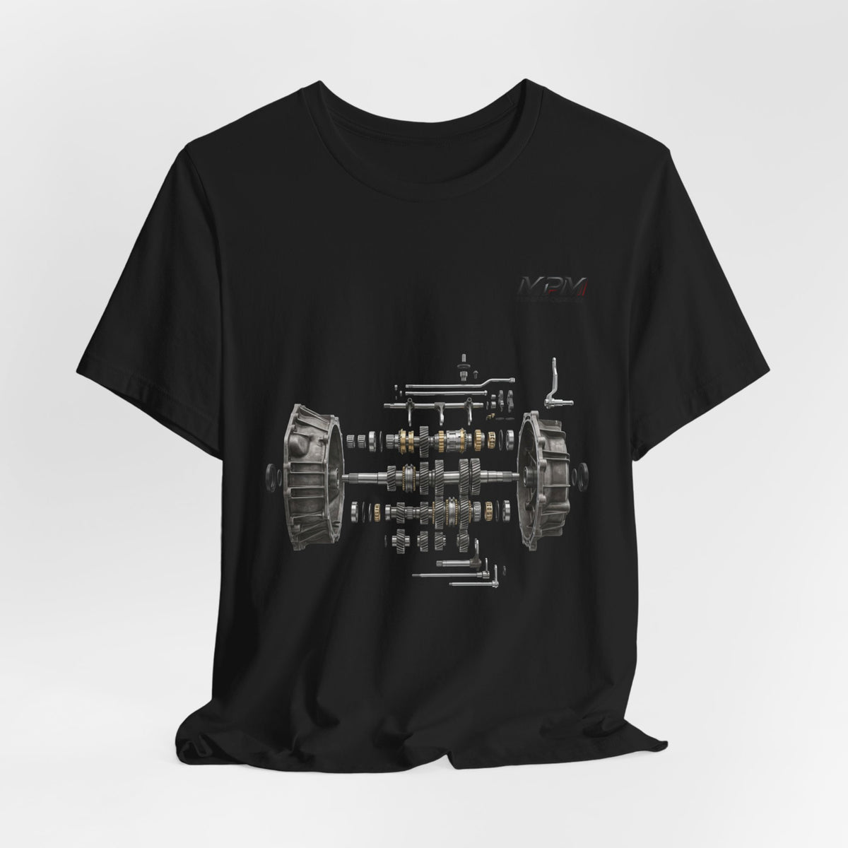 Engine Blueprint Graphic Tee — Mechanical Schematic T-Shirt | MPM Tuning Design