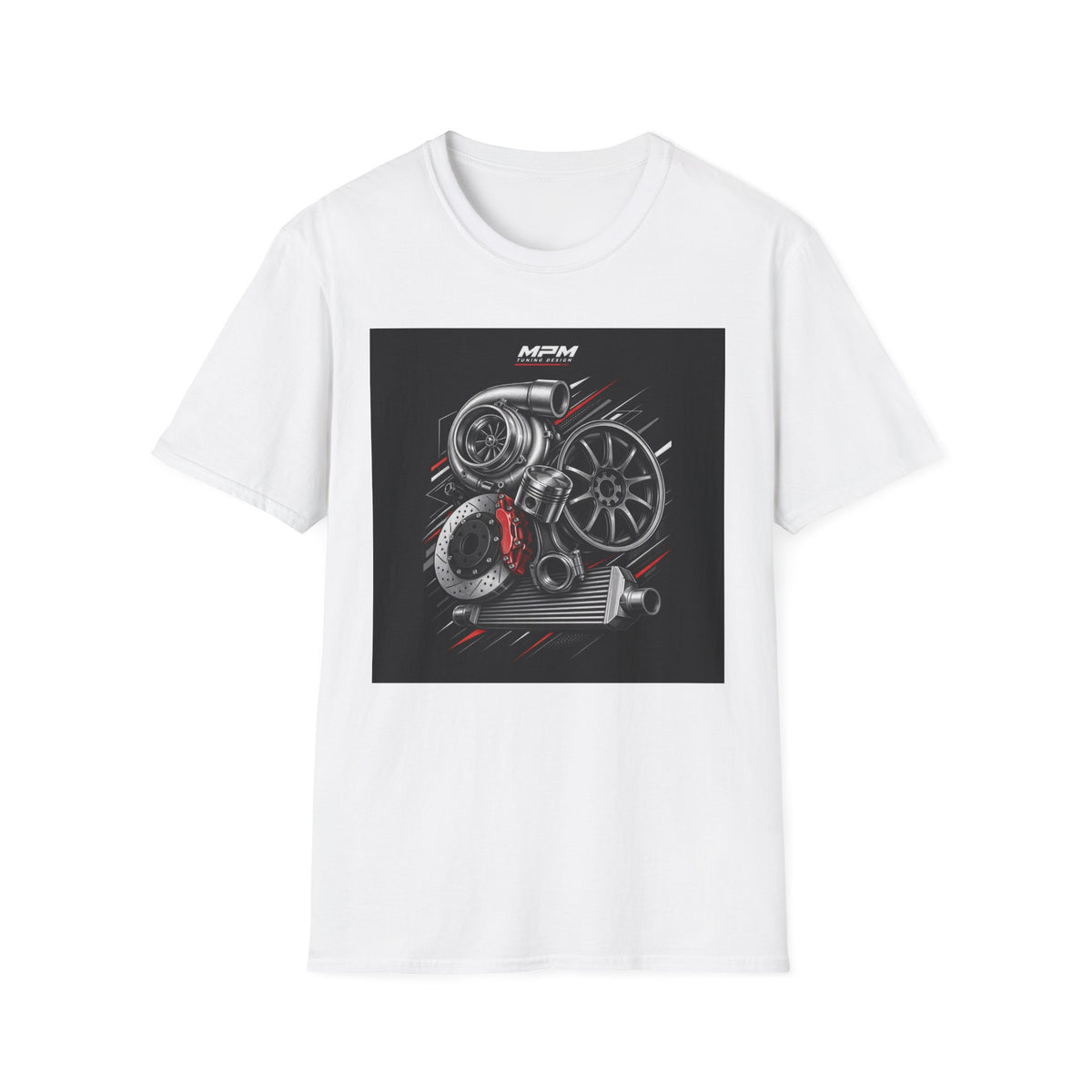 Turbocharger Engine T-Shirt — Motorsport Turbo Graphic Tee | MPM Tuning Design