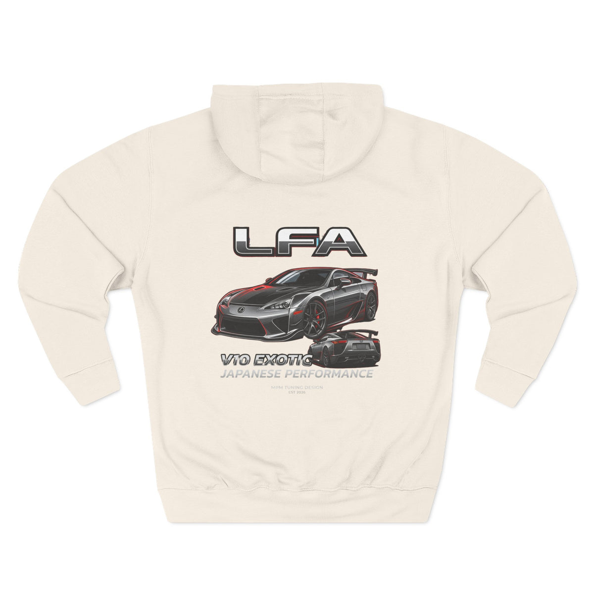 Lexus LFA V10 Exotic Performance Hoodie — Car Graphic Fleece | MPM Tuning Design