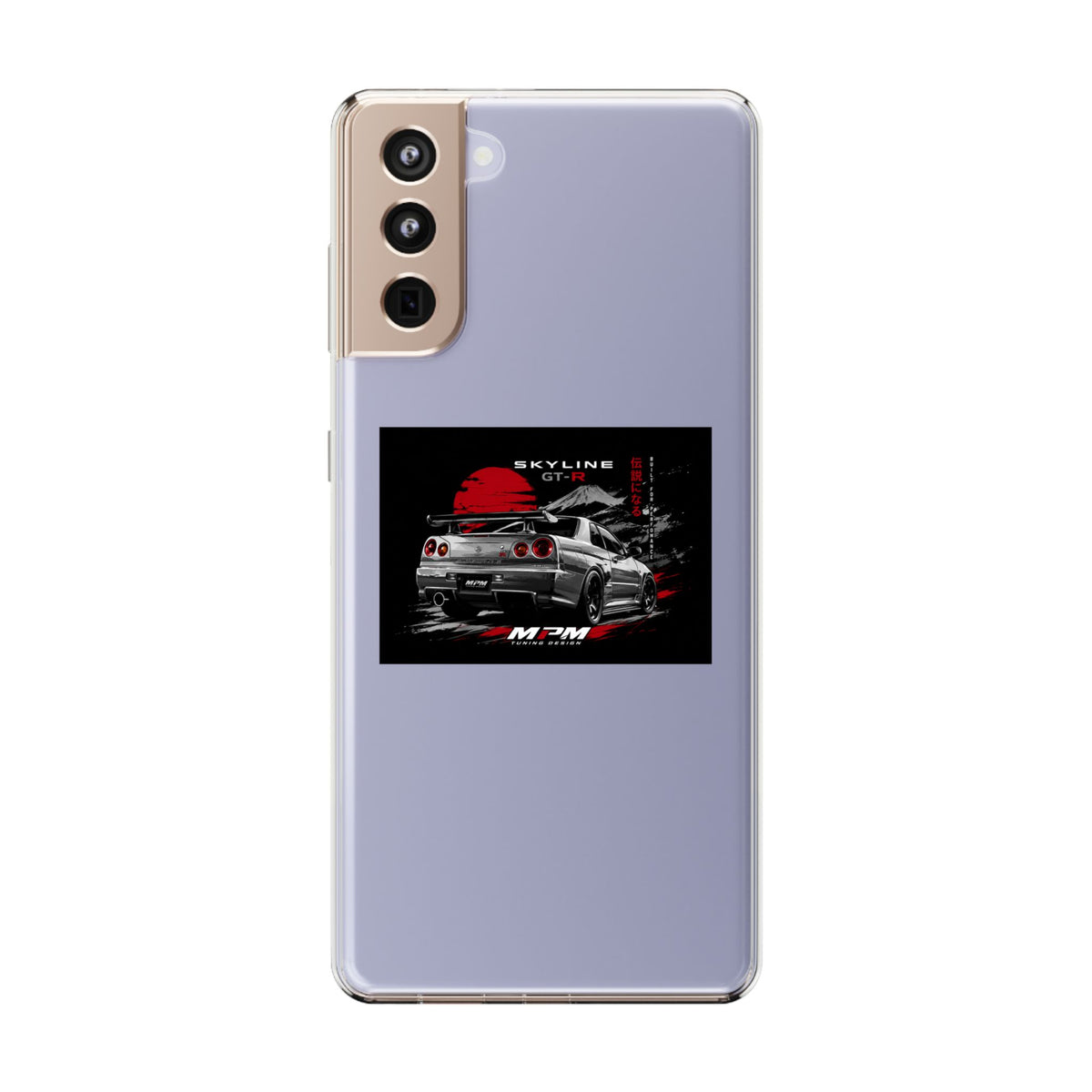 Clear Phone Case — Nissan Skyline GT-R Racing Car Graphic | MPM Tuning Design