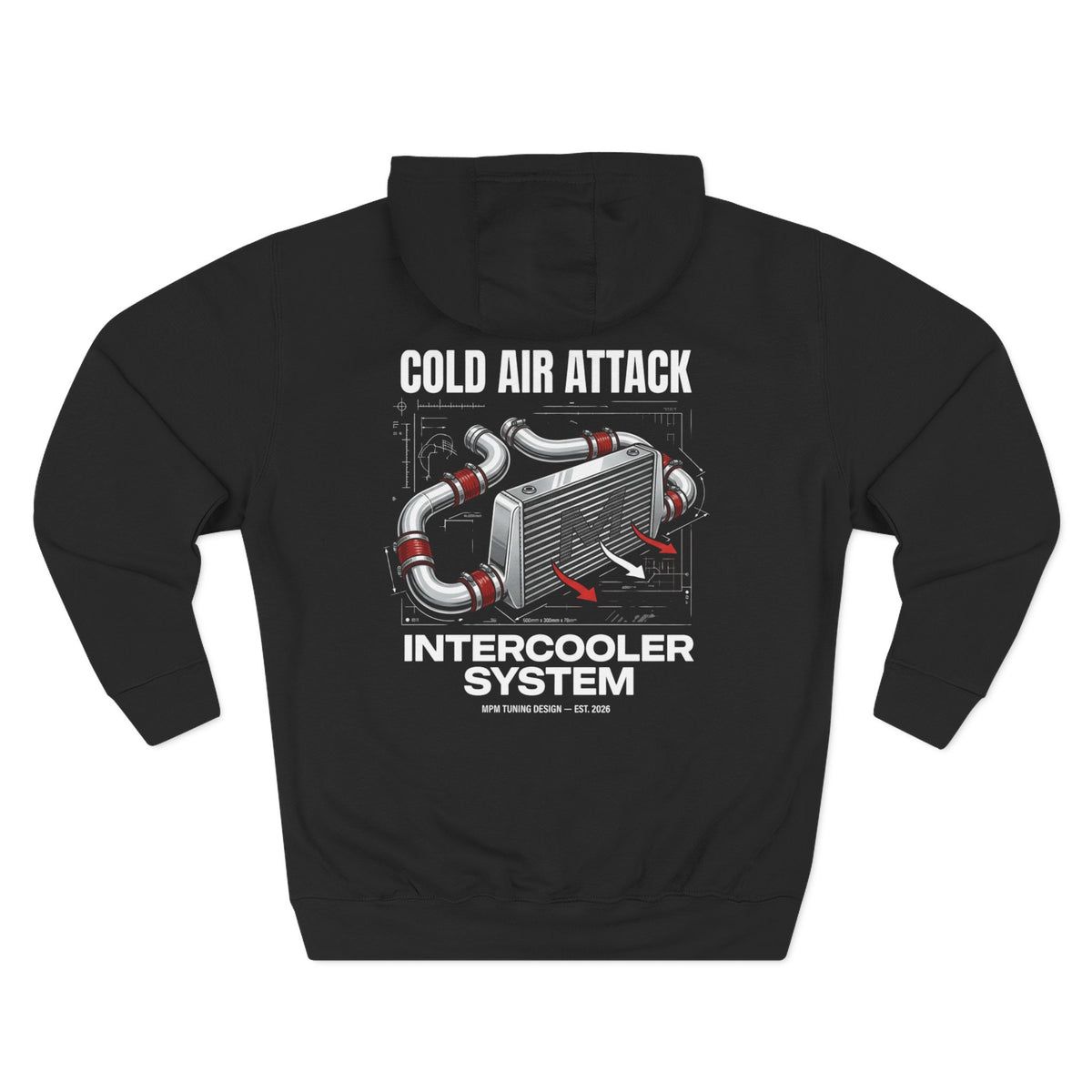 Cold Air Attack Hoodie — Intercooler Graphic JDM Fleece | MPM Tuning Design