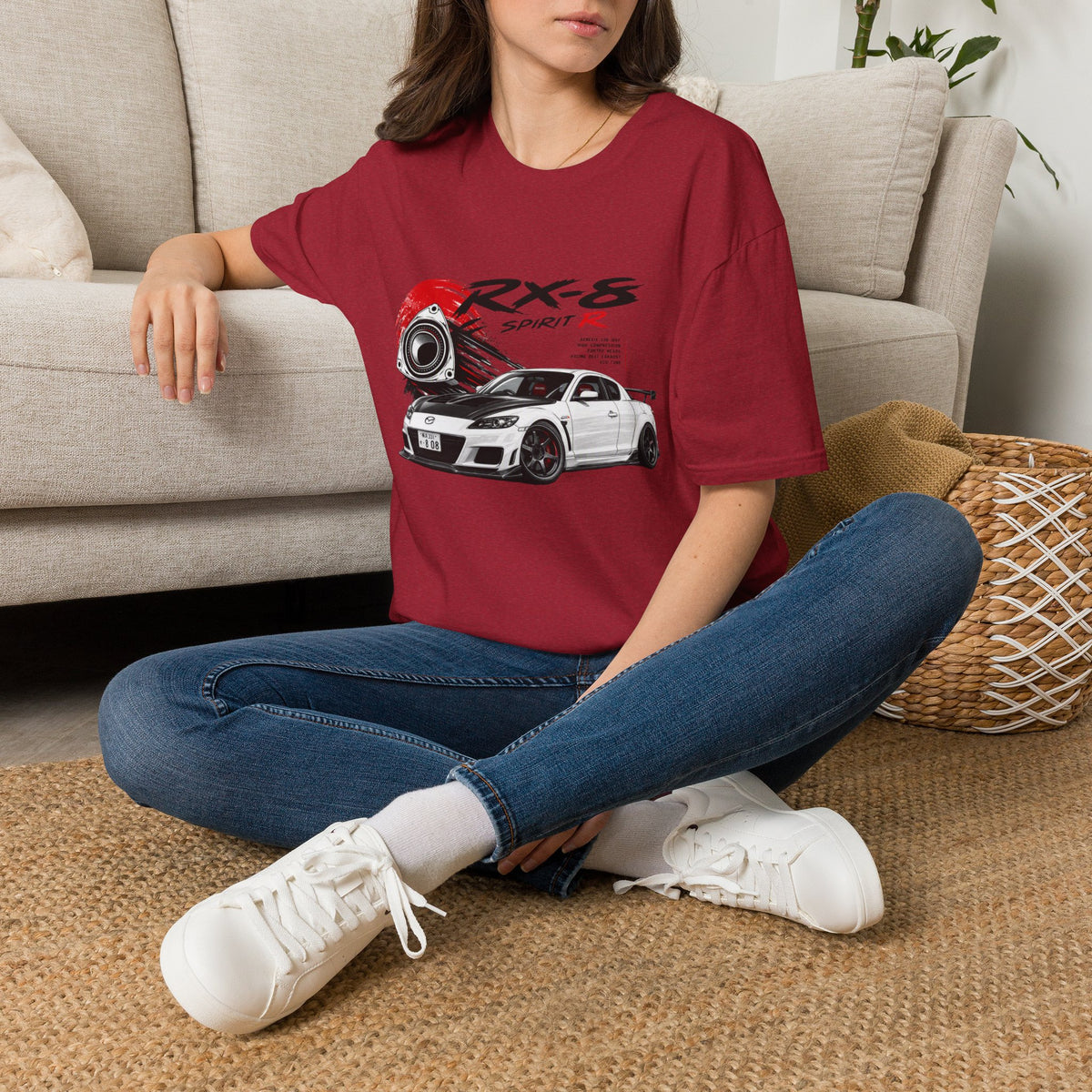 Mazda RX-8 Spirit R T-Shirt — Rotary Sports Car Graphic Tee | MPM Tuning Design