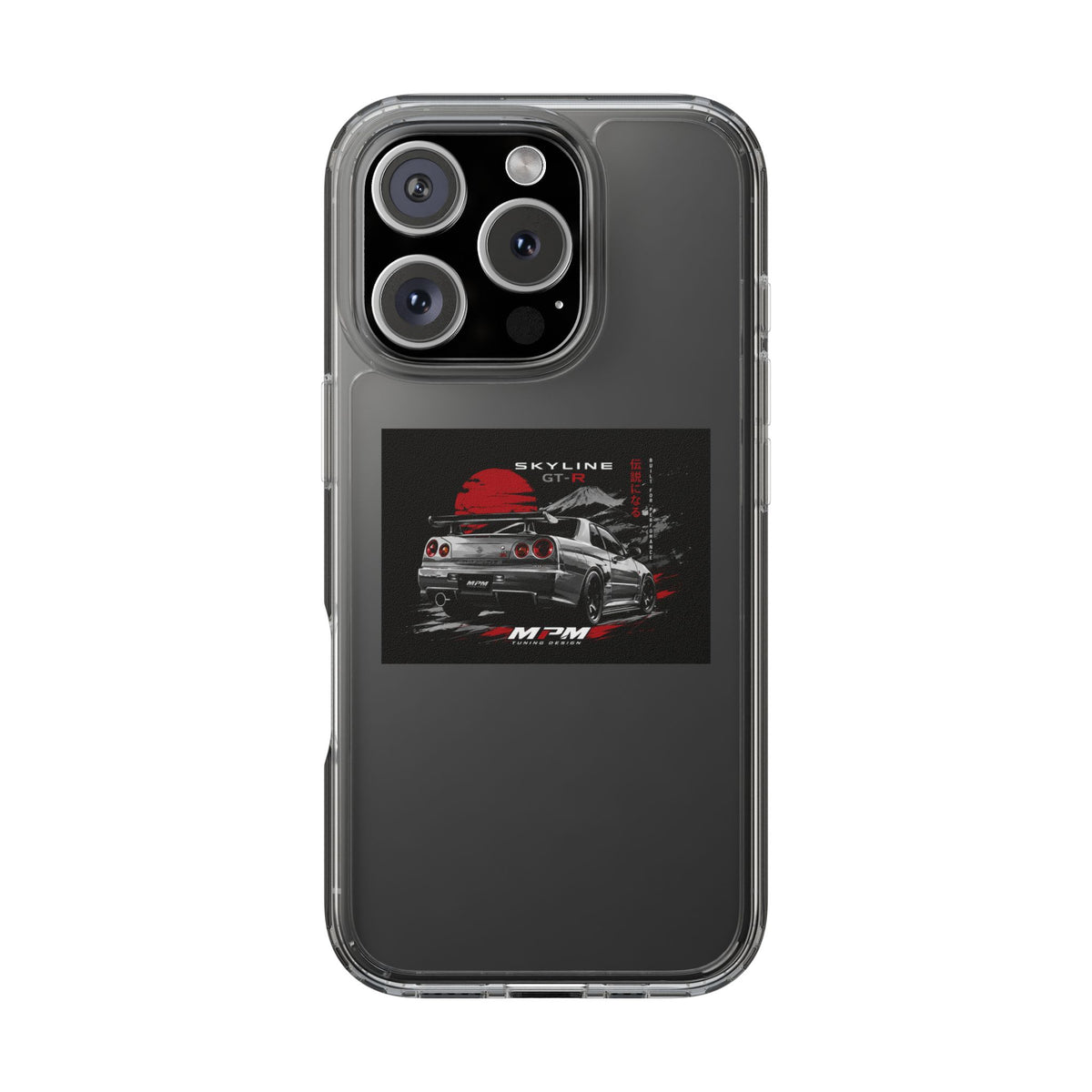 Clear Phone Case — Nissan Skyline GT-R Racing Car Graphic | MPM Tuning Design