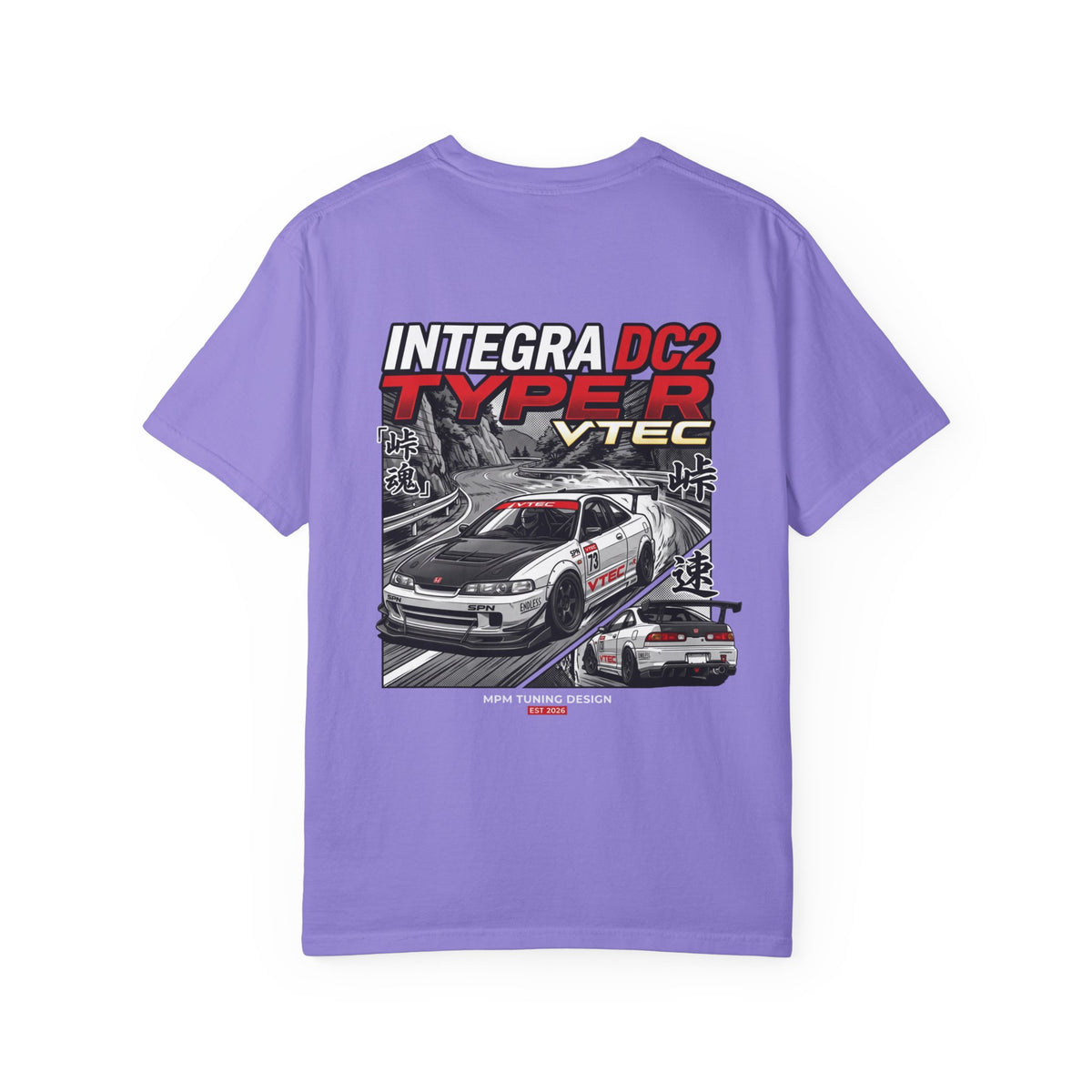 Honda Integra DC2 Type R VTEC Racing T-Shirt — JDM Car Graphic Tee | MPM Tuning Design