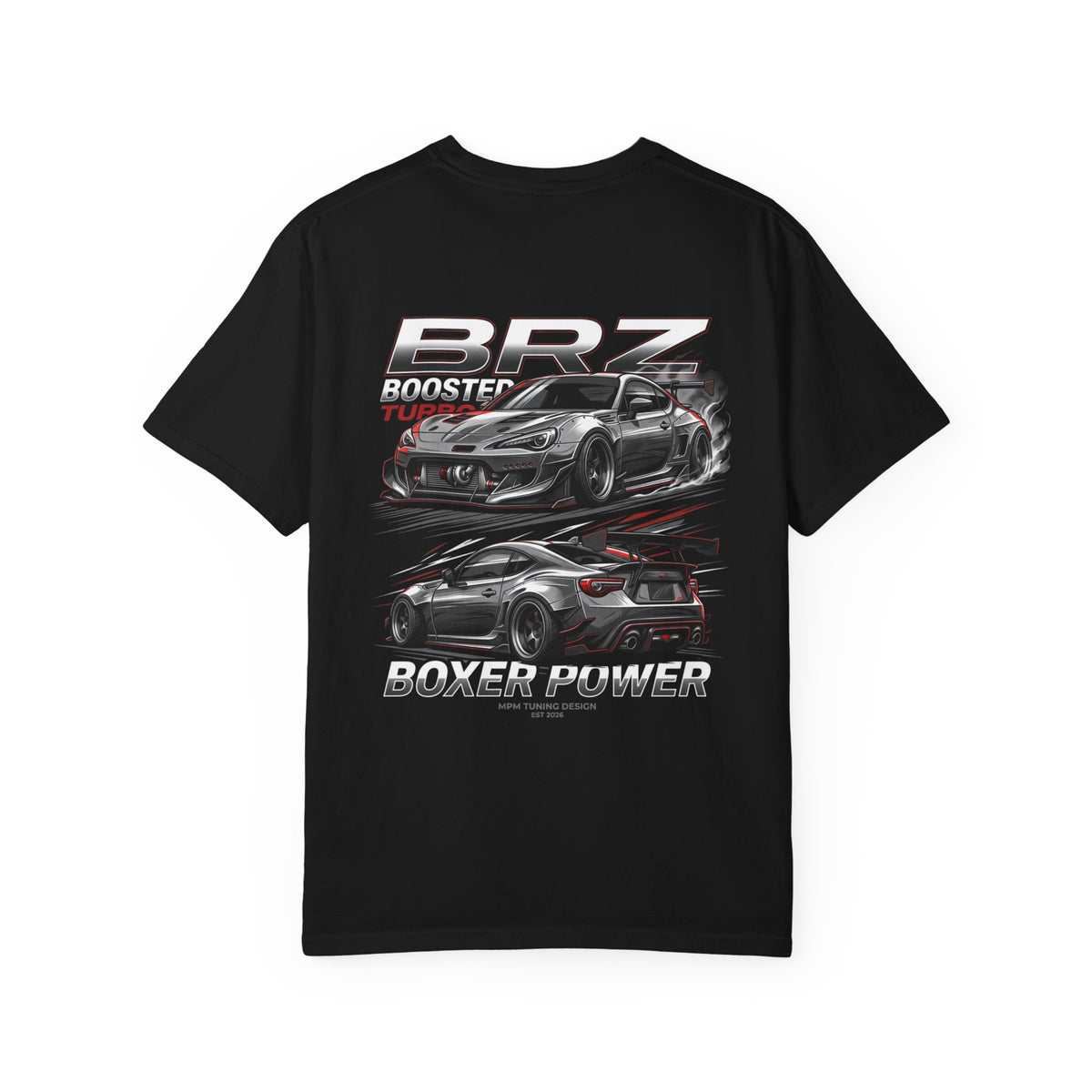 Subaru BRZ Twin Turbo Racing T-Shirt — JDM Drift Car Graphic Tee | MPM Tuning Design