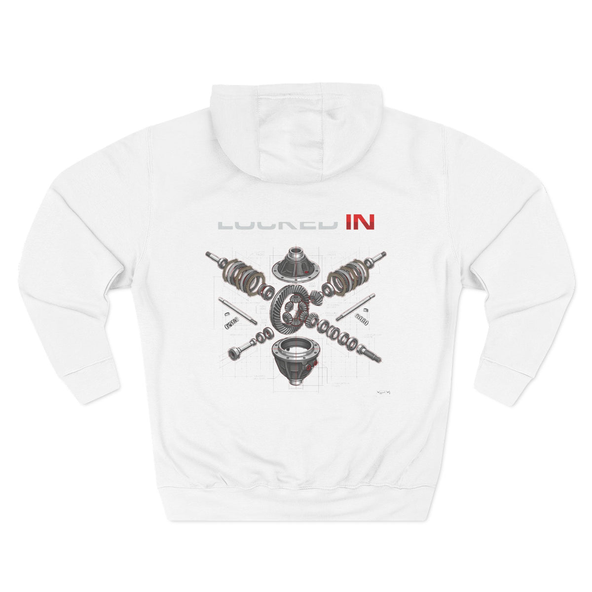 Car Parts Hoodie — Locked In Drivetrain Graphic Fleece | MPM Tuning Design