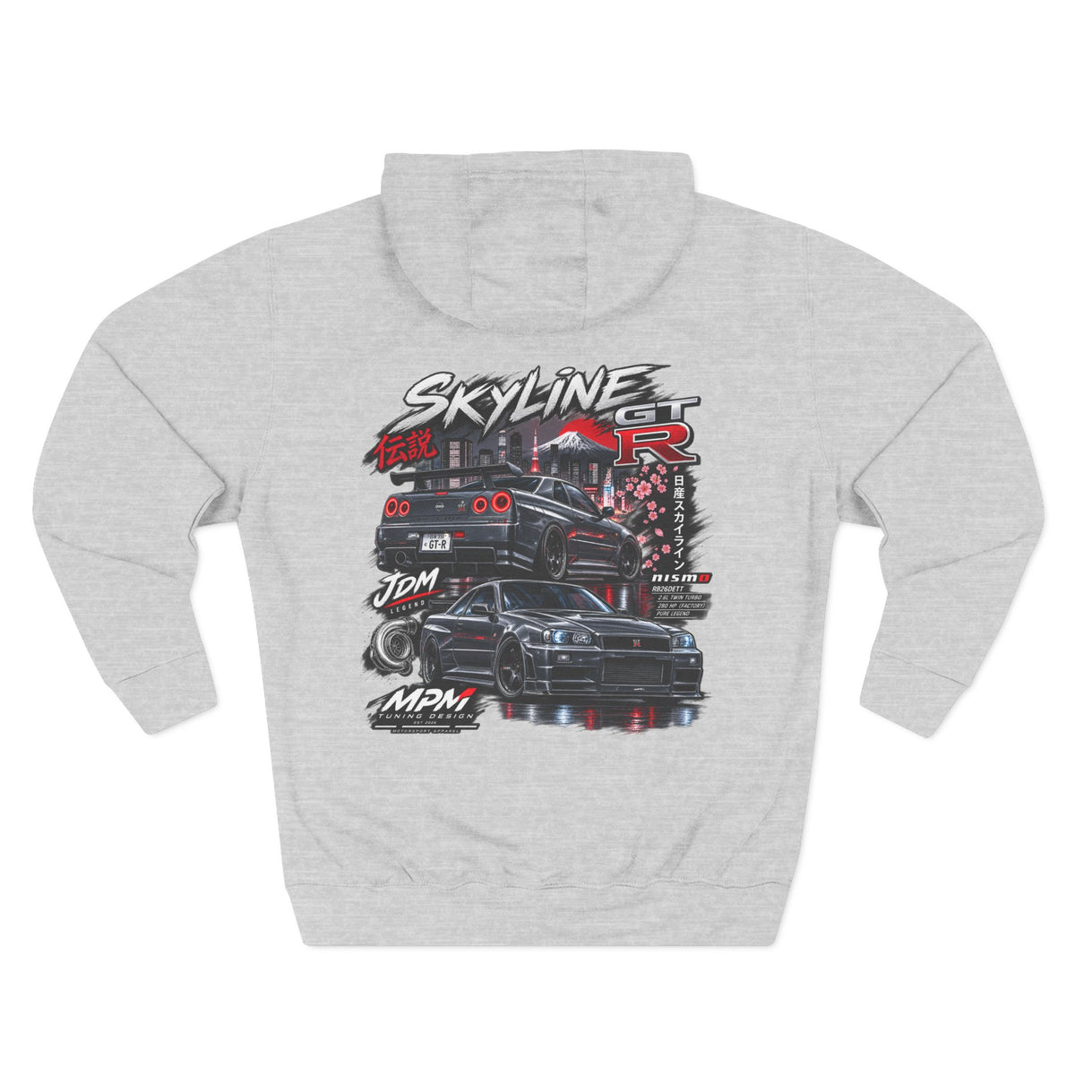 Nissan Skyline GT-R Racing Hoodie — JDM Tribute Fleece Pullover | MPM Tuning Design
