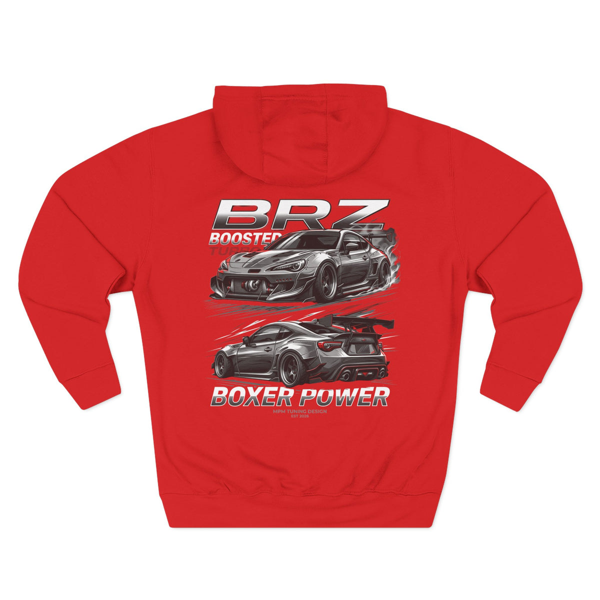 BRZ Twin Turbo Racing Hoodie — Dual Power Car Graphic Fleece | MPM Tuning Design