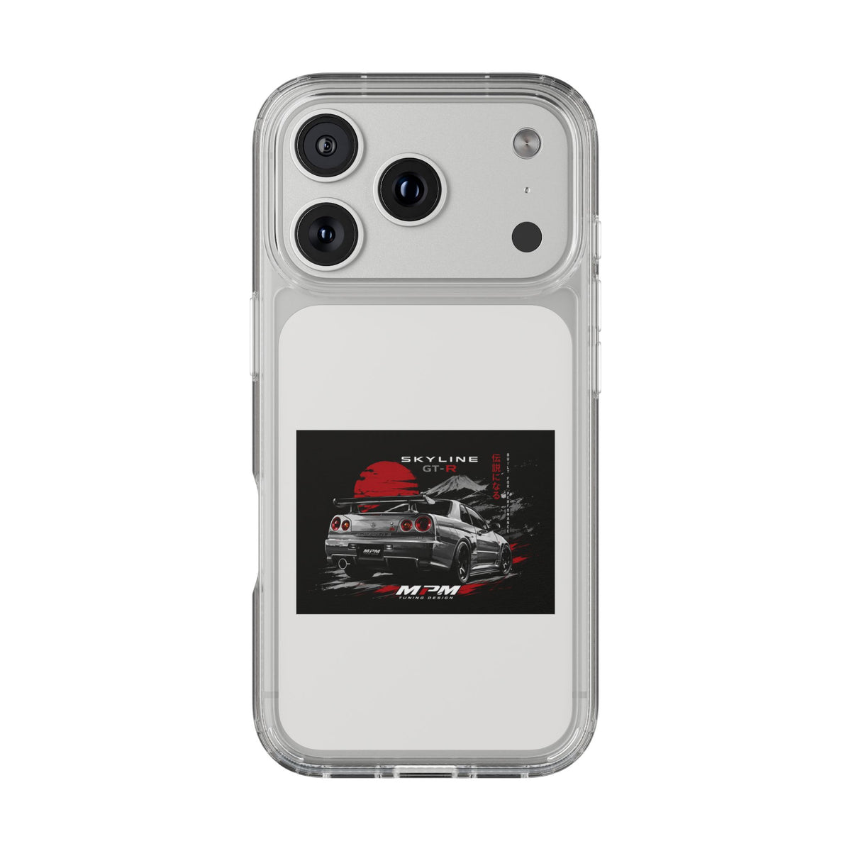 Clear Phone Case — Nissan Skyline GT-R Racing Car Graphic | MPM Tuning Design