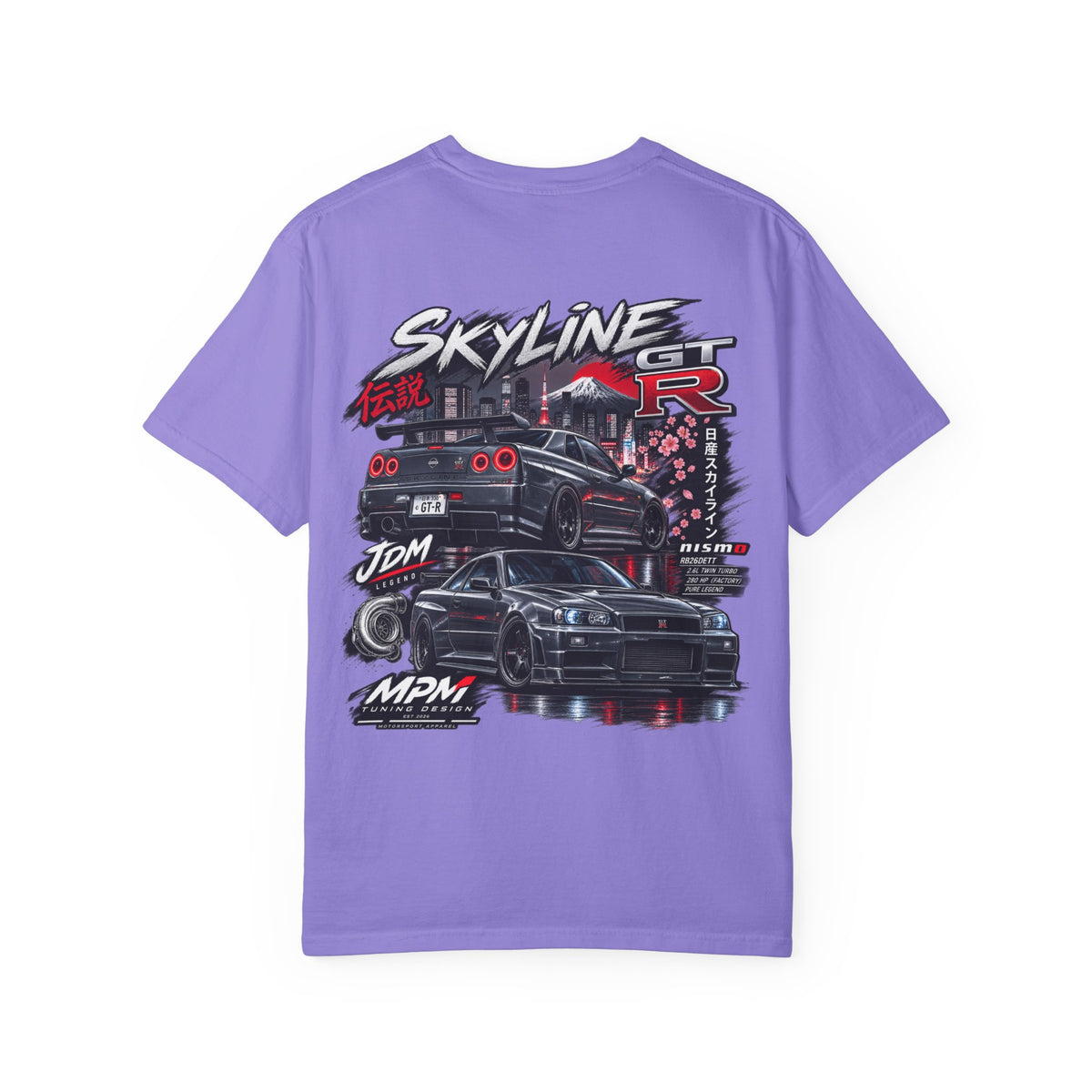 Nissan Skyline GT-R Graphic T-Shirt — JDM Racing Car Tee | MPM Tuning Design