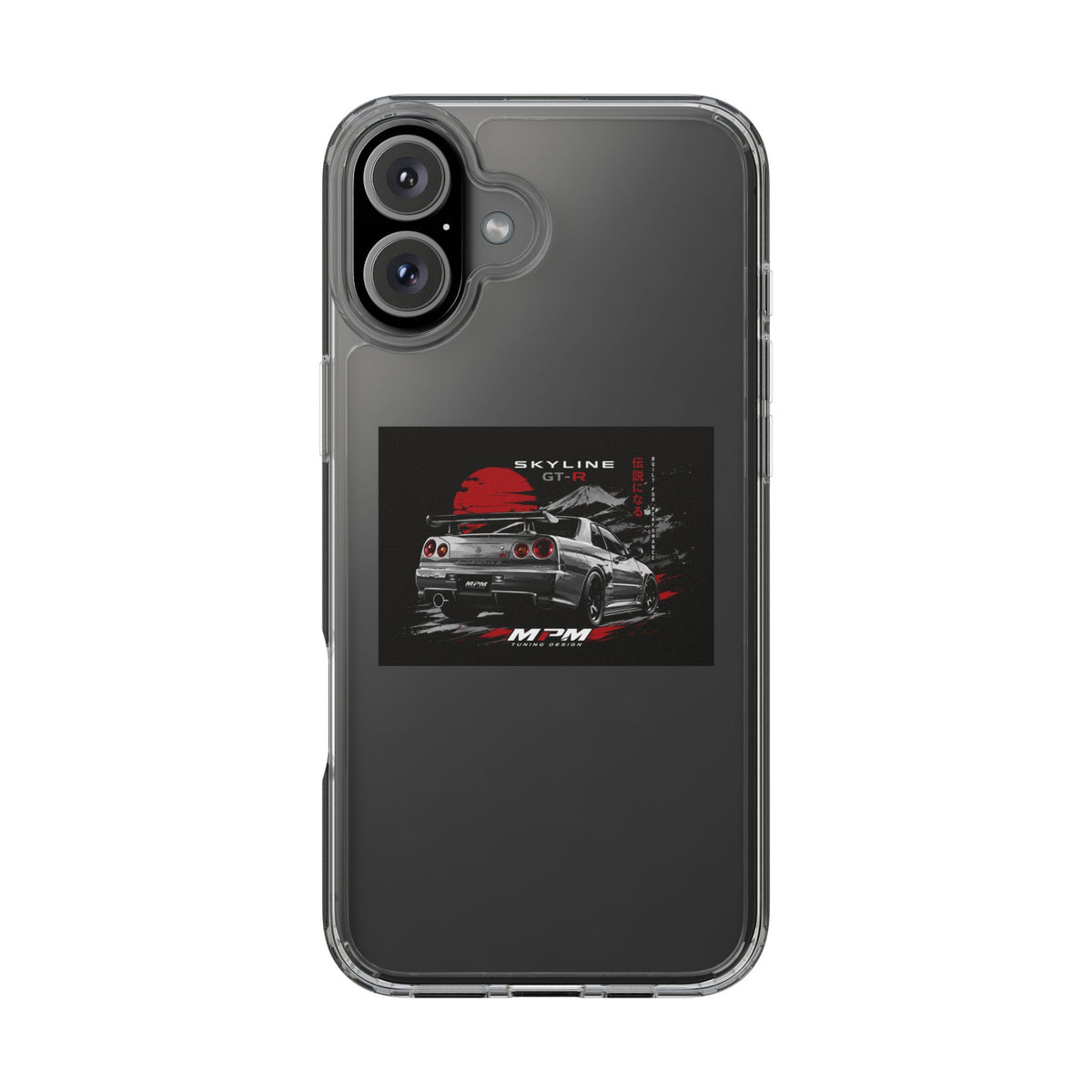 Clear Phone Case — Nissan Skyline GT-R Racing Car Graphic | MPM Tuning Design