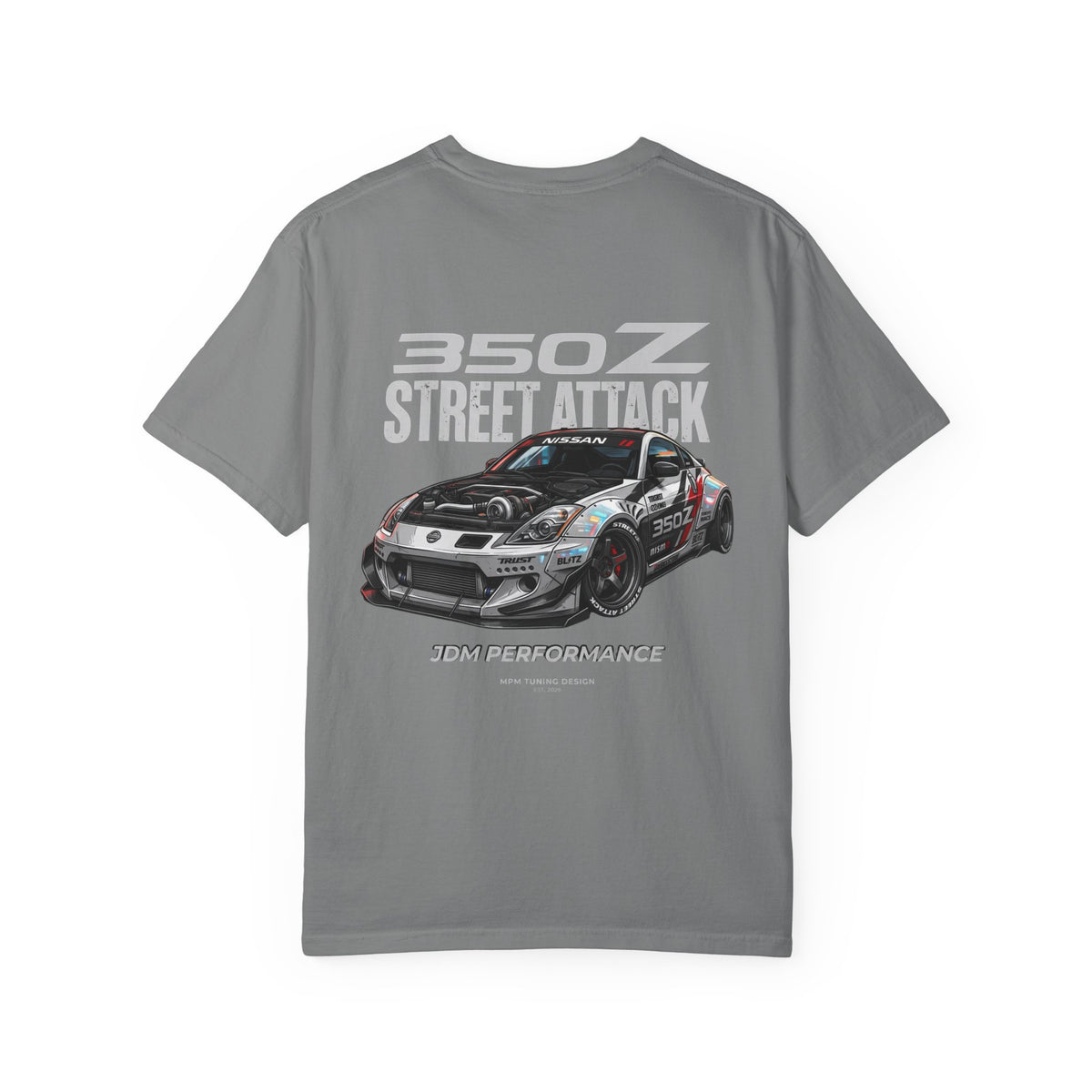 Nissan 350Z Street Attack T-Shirt — JDM Racing Car Graphic Tee | MPM Tuning Design