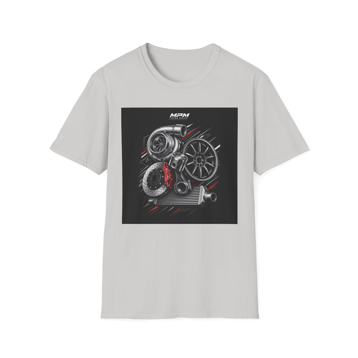 Turbocharger Engine T-Shirt — Motorsport Turbo Graphic Tee | MPM Tuning Design